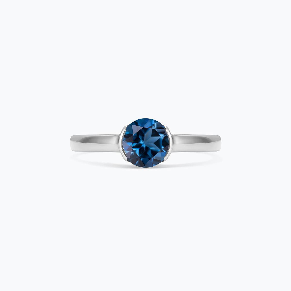 Bague Nymphéa Topaze Blue London 6 mm