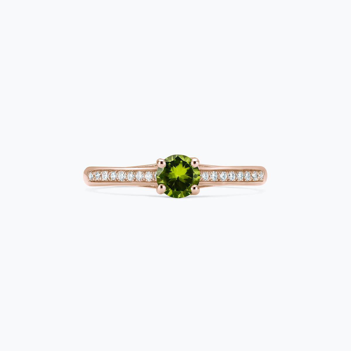 Solitaire Pavé Fanny Péridot 4.5 mm