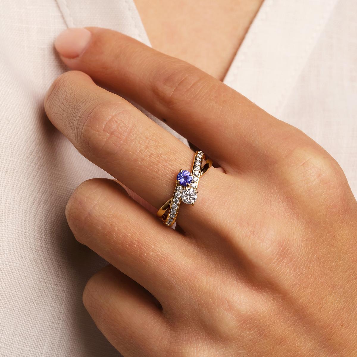 Solitaire De Beauvoir et Sartre Tanzanite