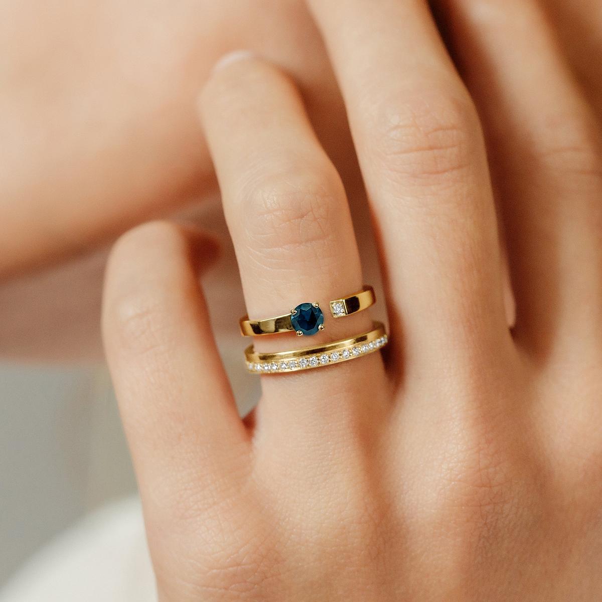 Solitaire Syracuse Topaze Blue London