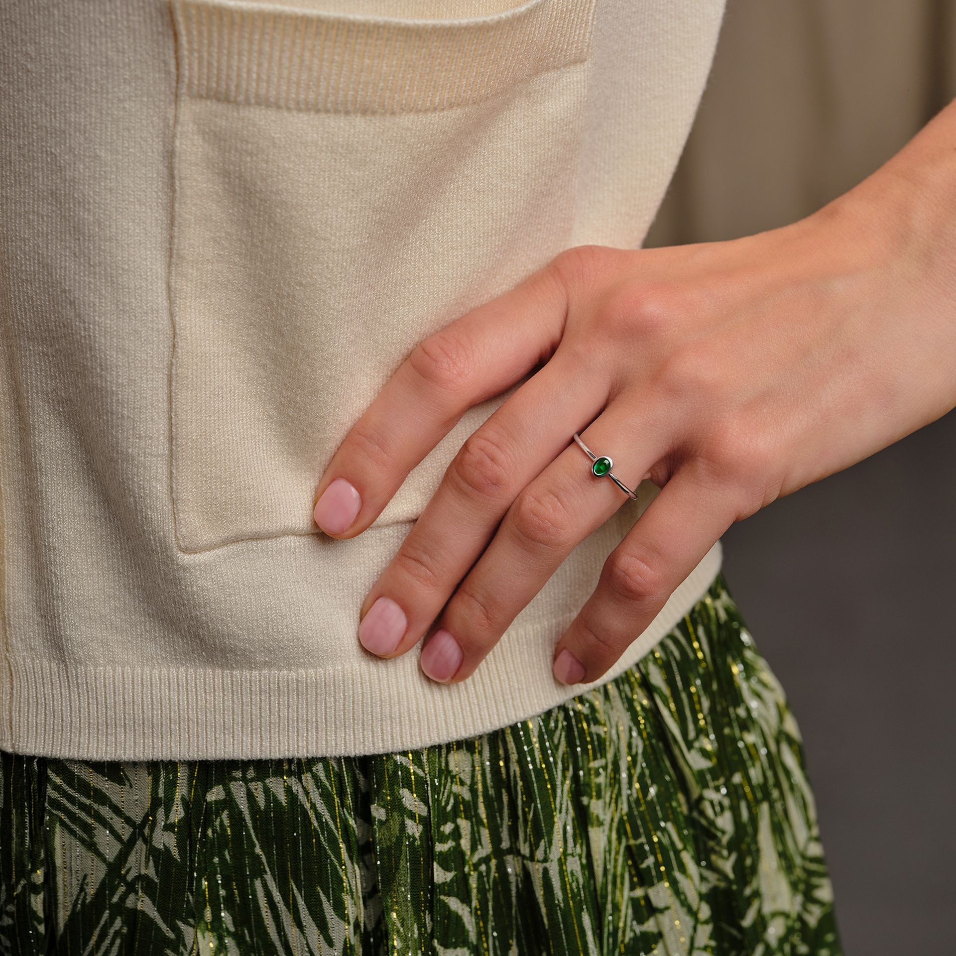 Solitaire Allure Émeraude