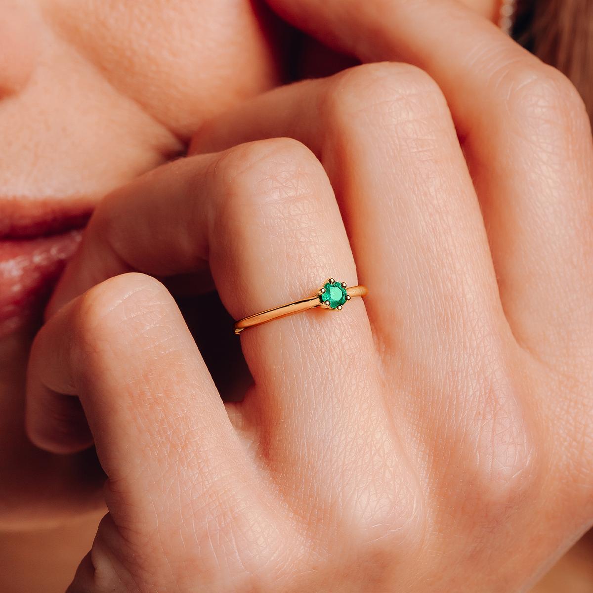 Solitaire Félicia Émeraude 3.5 mm