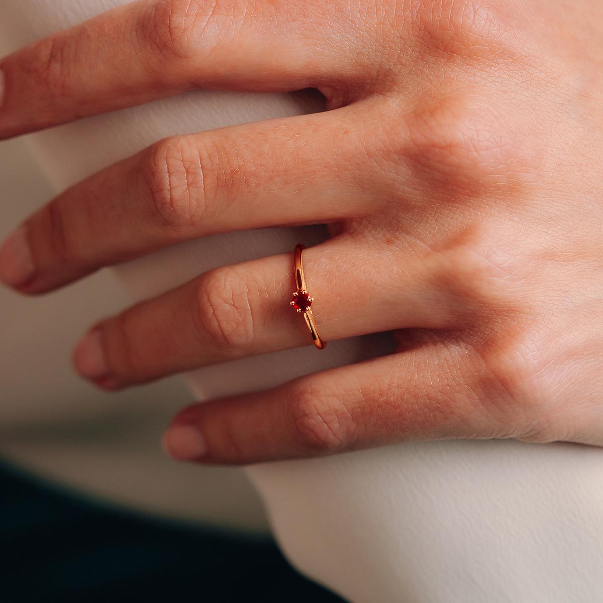 Solitaire Félicia Rubis 3.5 mm