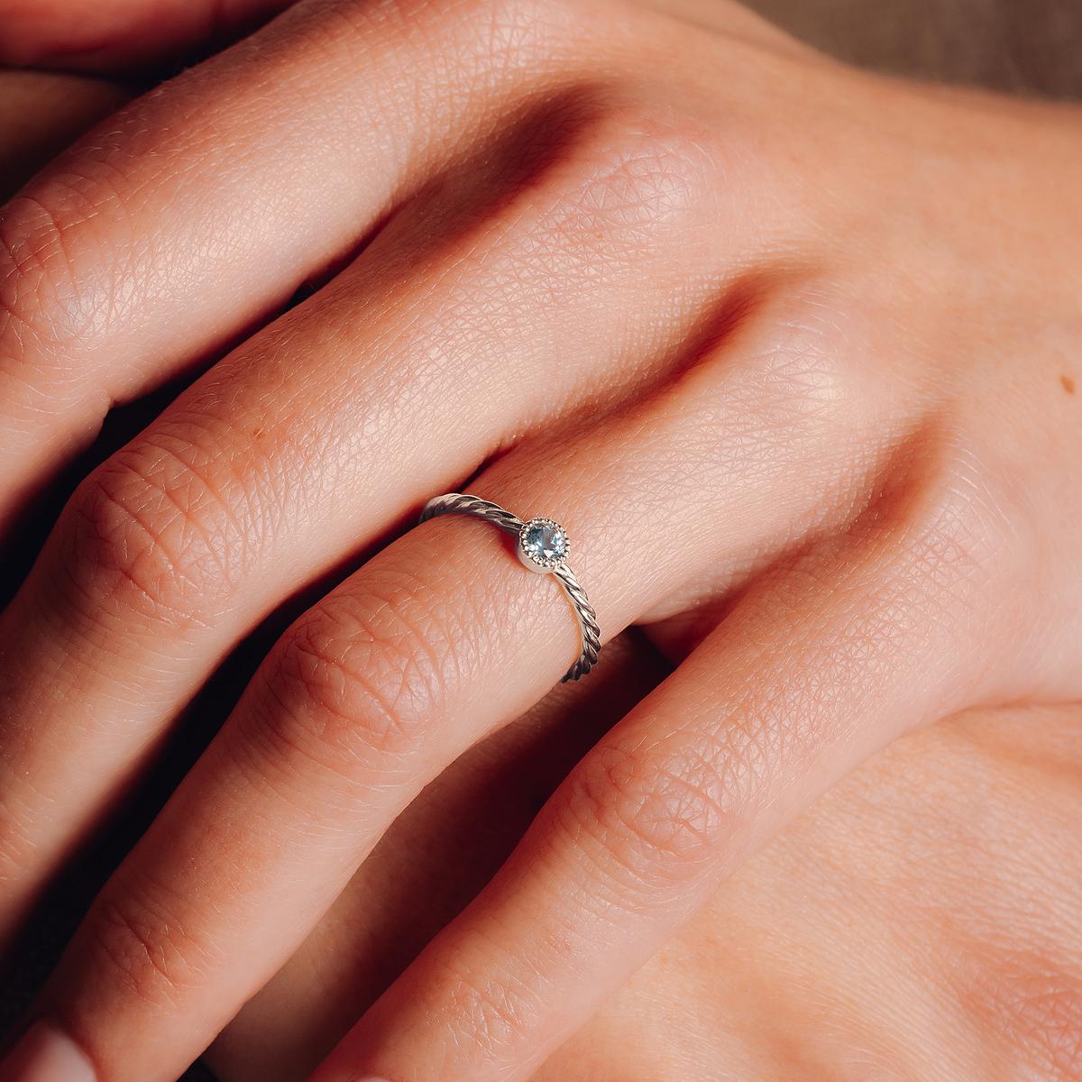 Solitaire Faustine Aigue-Marine