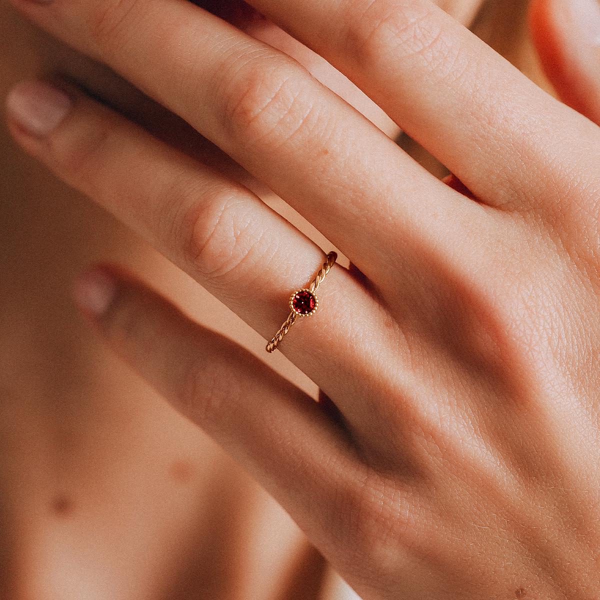 Solitaire Faustine Grenat