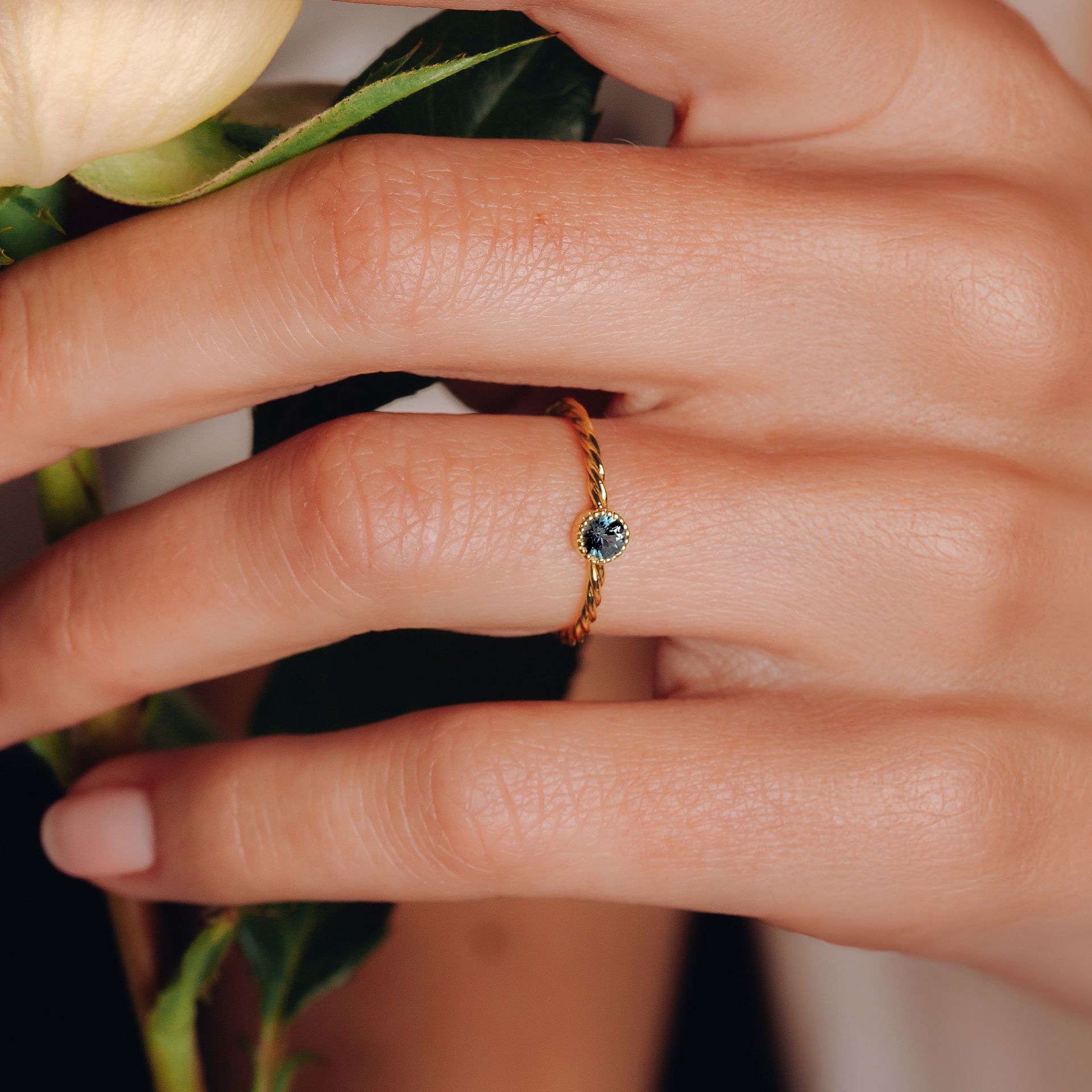 Solitaire Faustine Saphir Teal