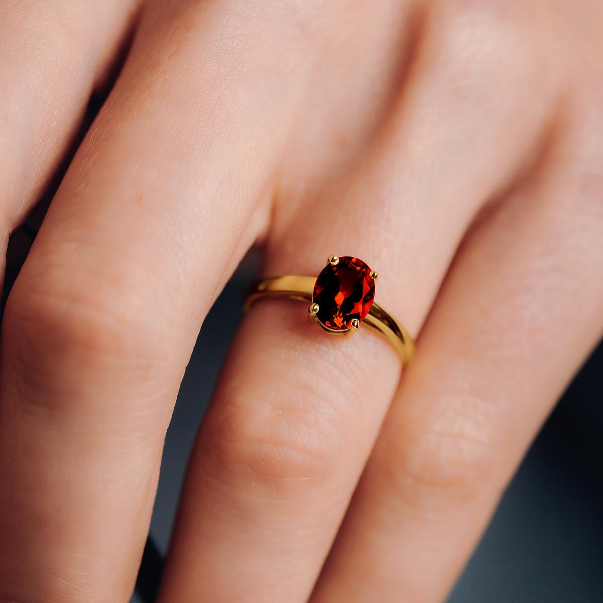 Solitaire Érine Grenat