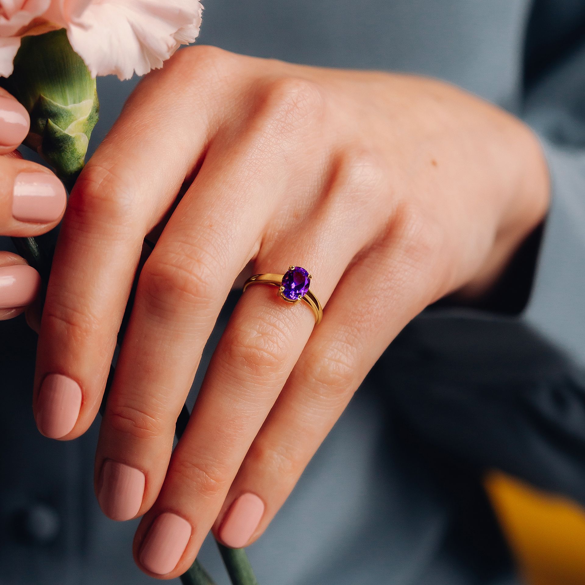 Solitaire Érine Améthyste