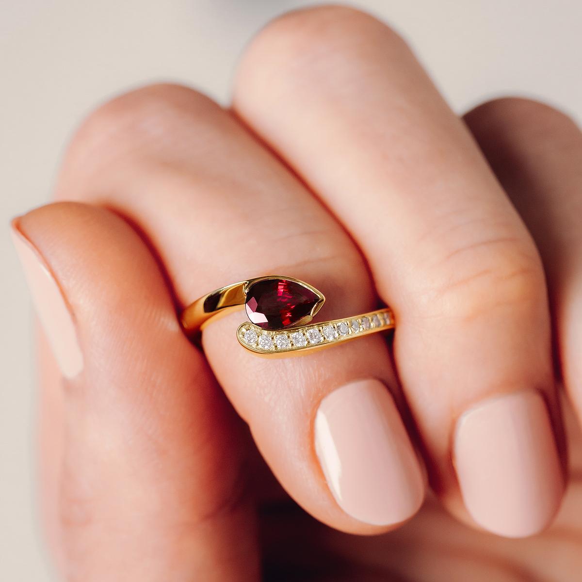 Solitaire Pavé Starlight Rubis