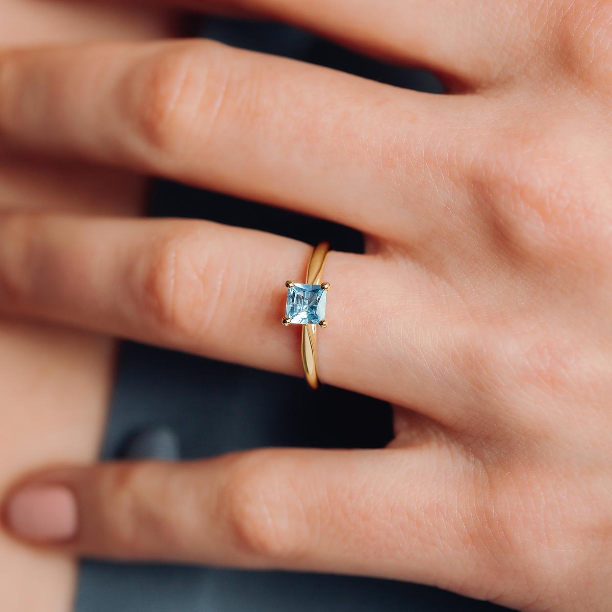 Solitaire Promesse Aigue-marine