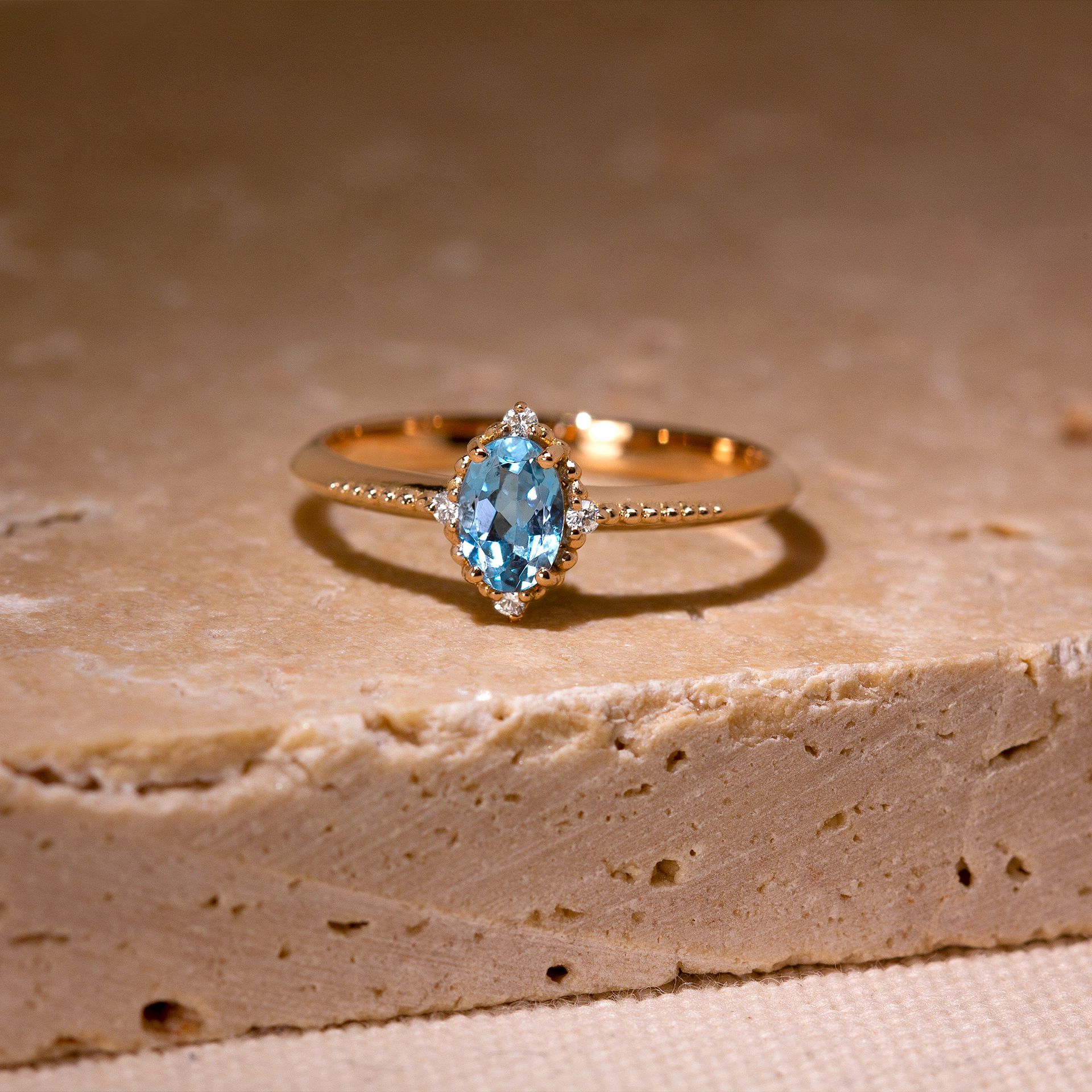 Solitaire Colette Aigue-Marine