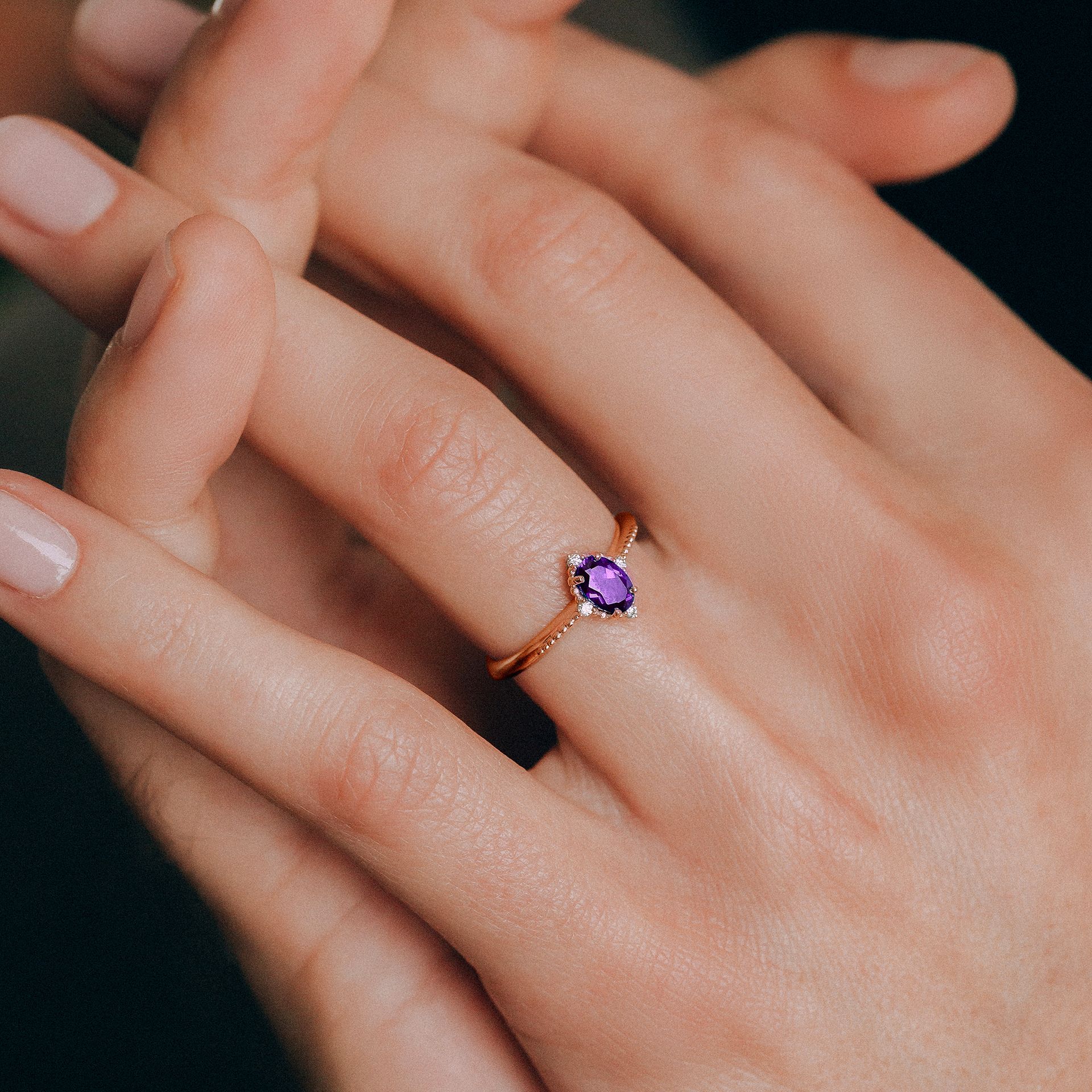 Solitaire Colette Améthyste