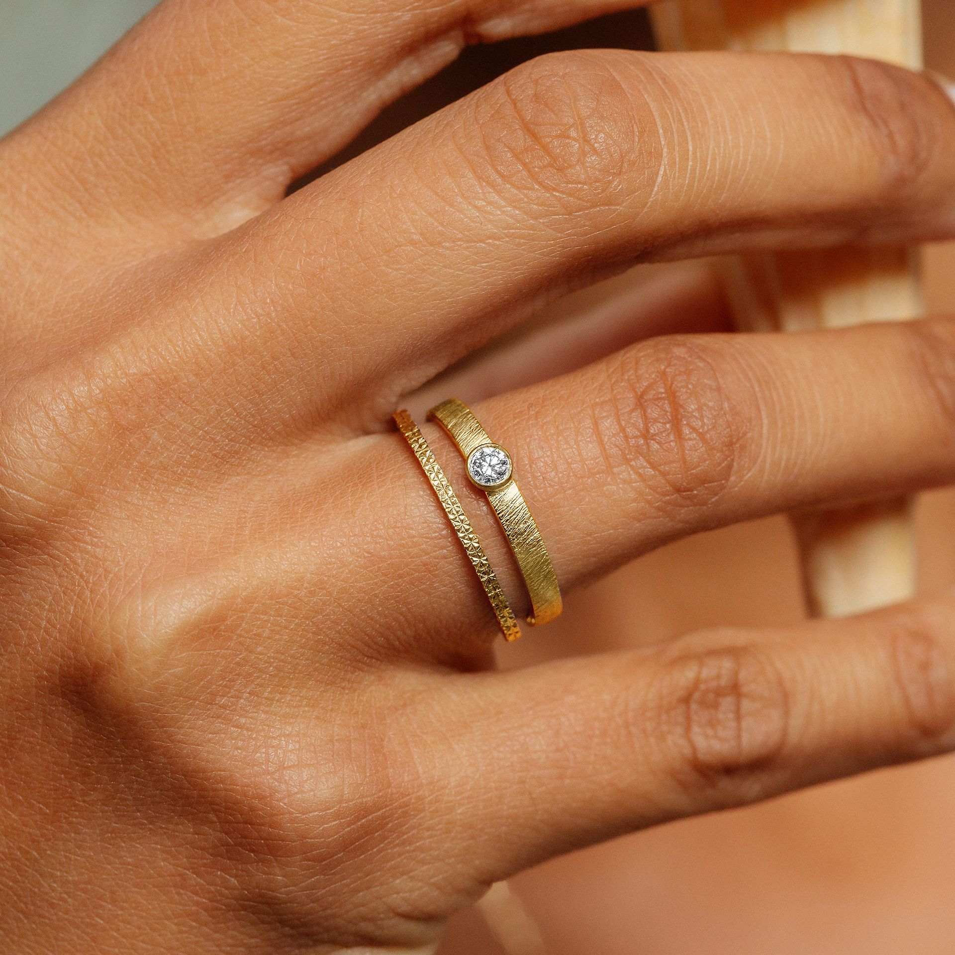 Solitaire Mononoké Diamant de Synthèse 0.10 carat