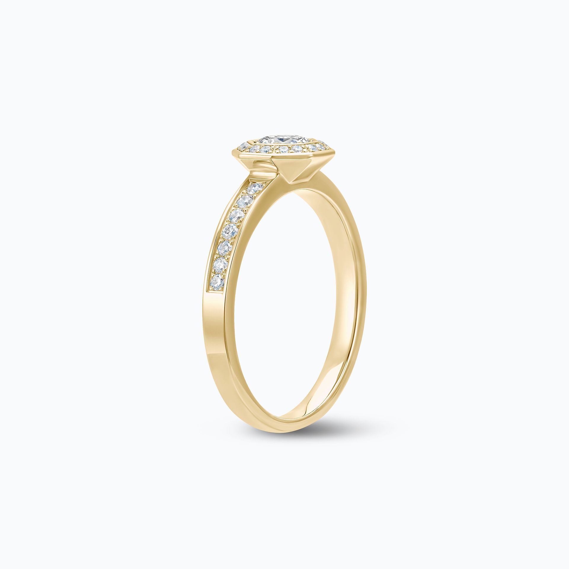 Solitaire Pavé Octogone Éclat