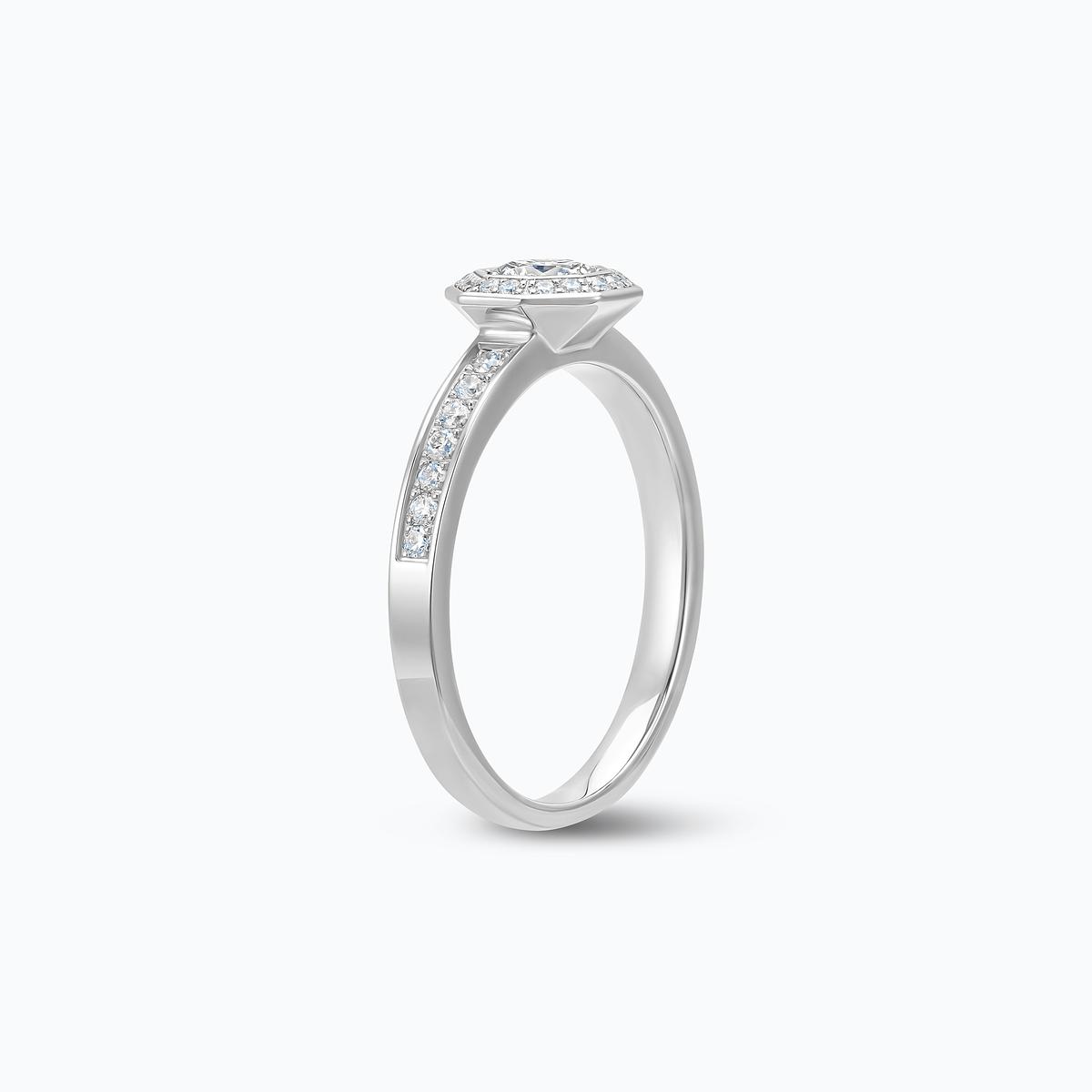 Solitaire Pavé Octogone Éclat Diamant de Synthèse
