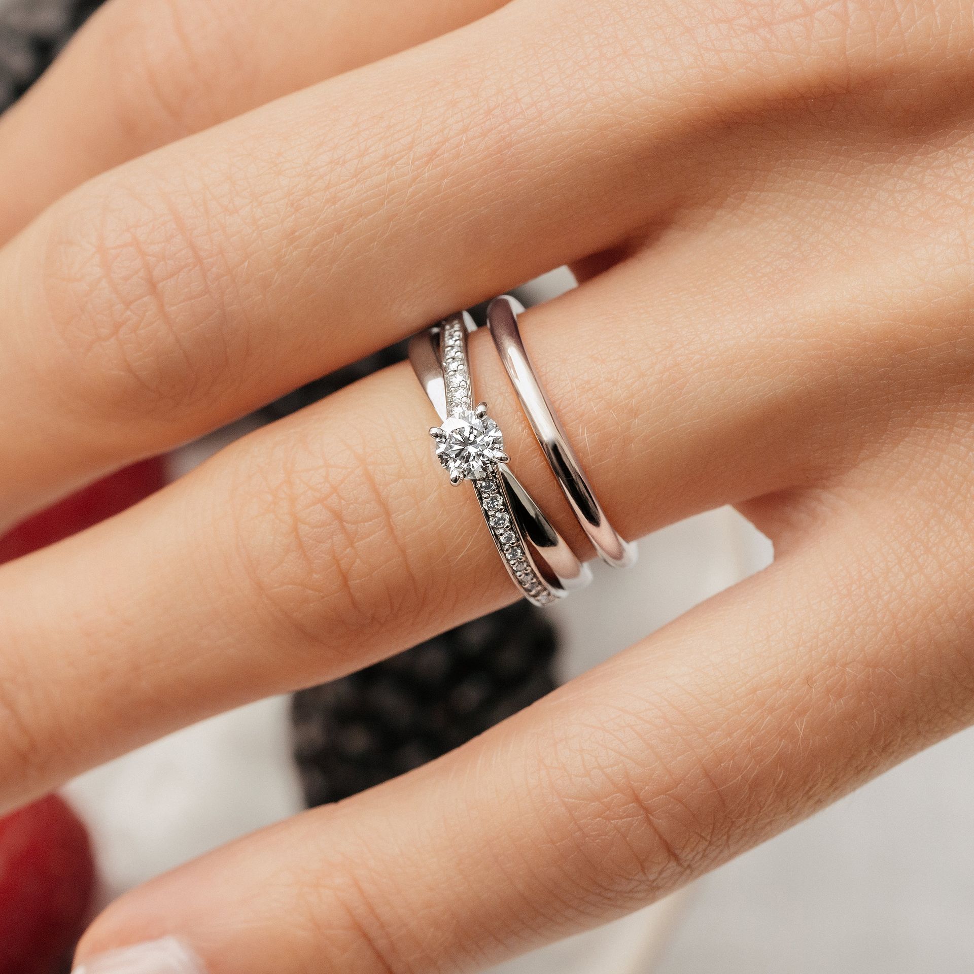 Solitaire Pavé Kokoro