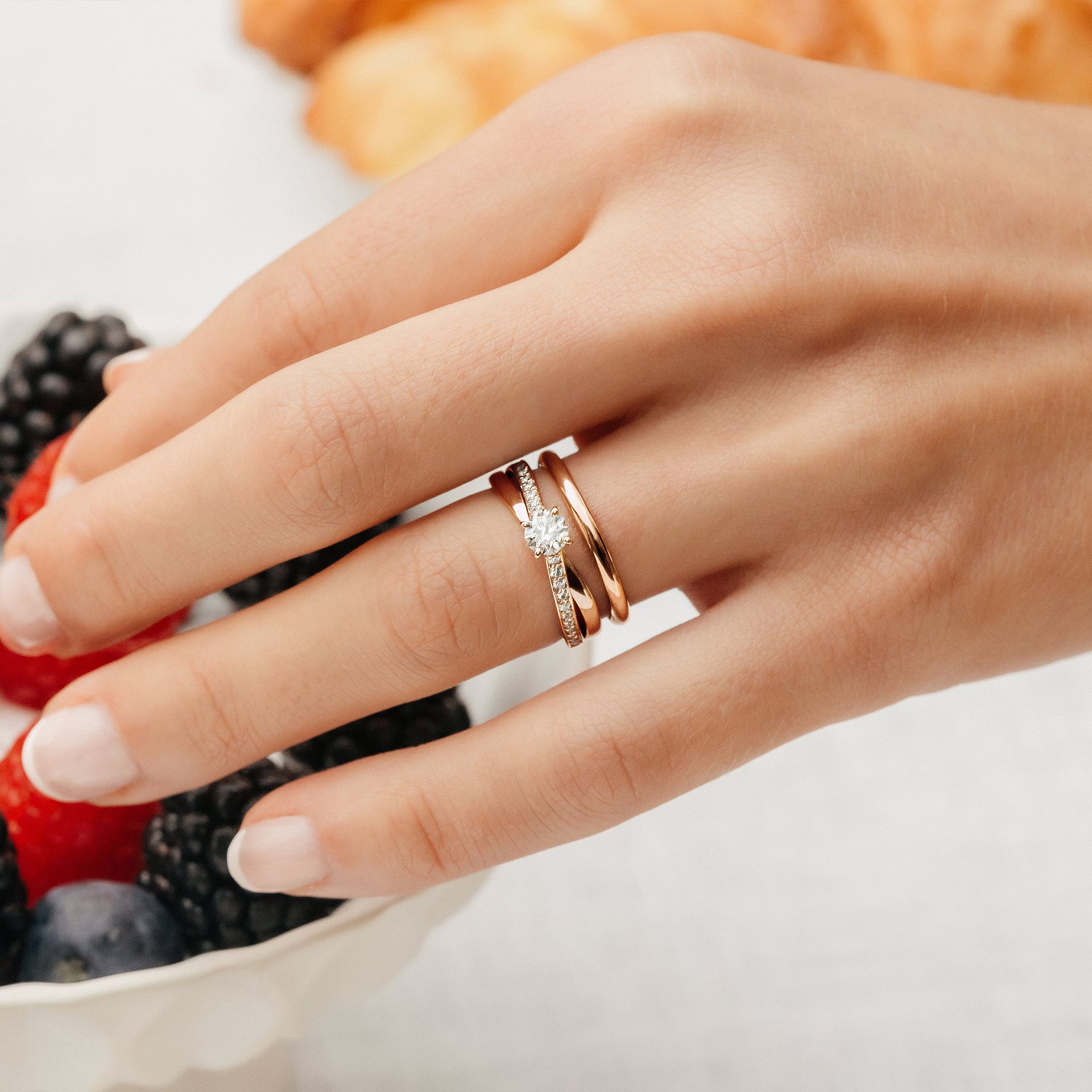 Solitaire Pavé Kokoro