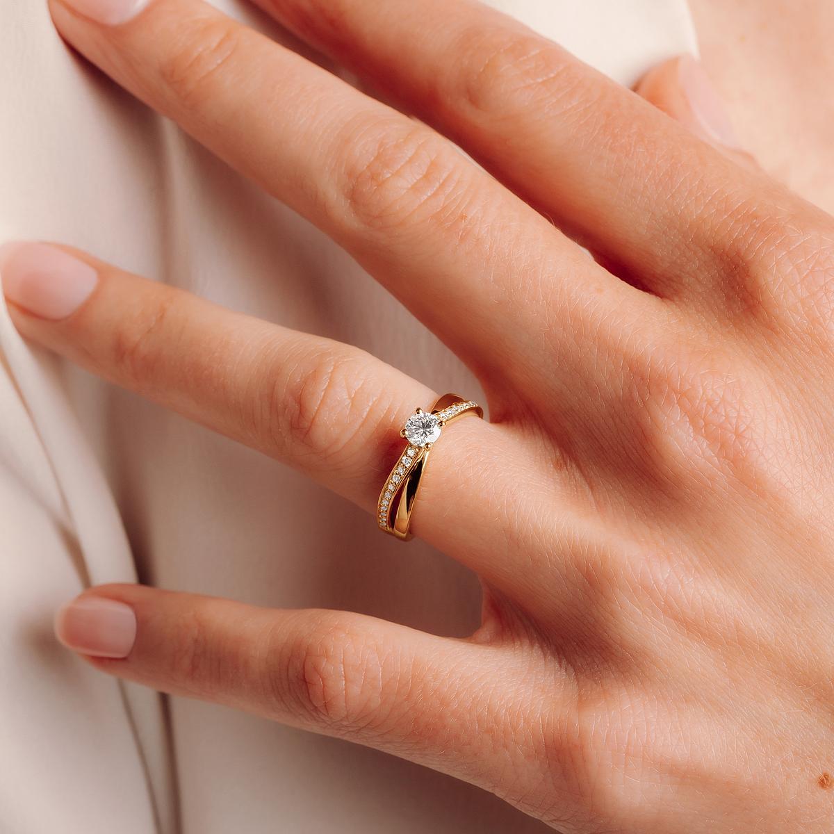 Solitaire Pavé Kokoro Diamant de Synthèse