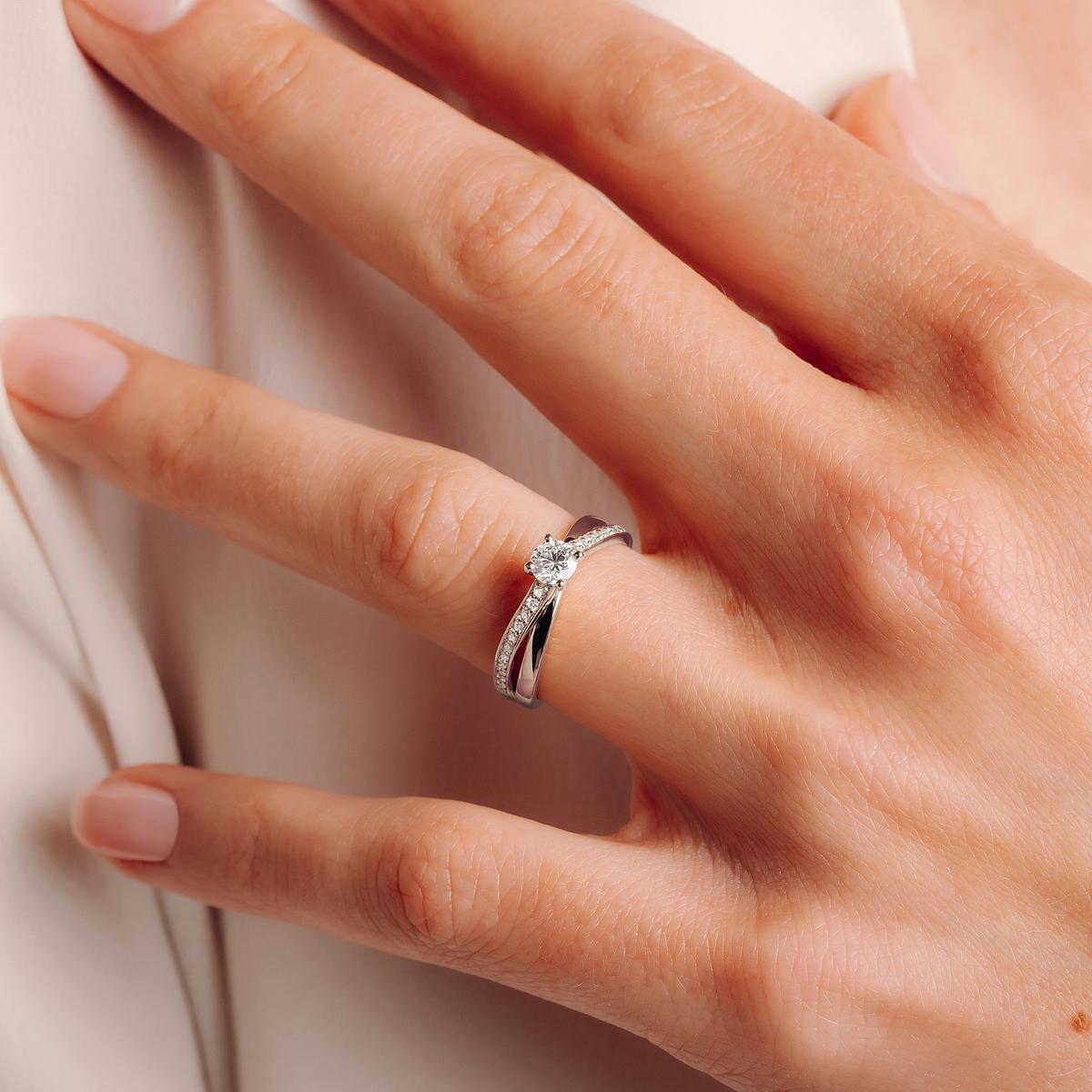 Solitaire Pavé Kokoro Diamant de Synthèse