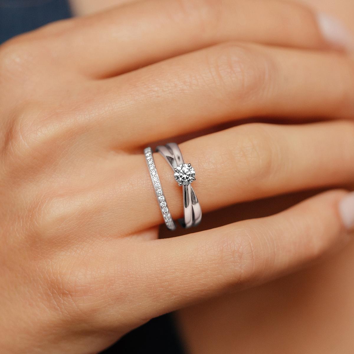 Solitaire Kokoro Diamant de Synthèse