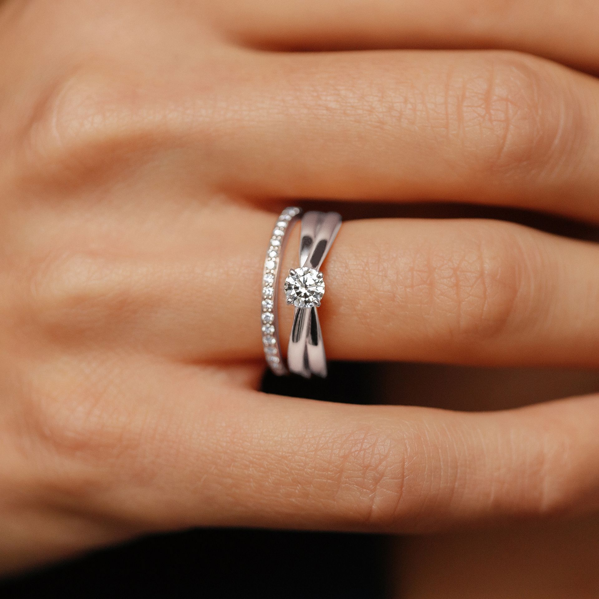 Solitaire Kokoro Diamant de Synthèse