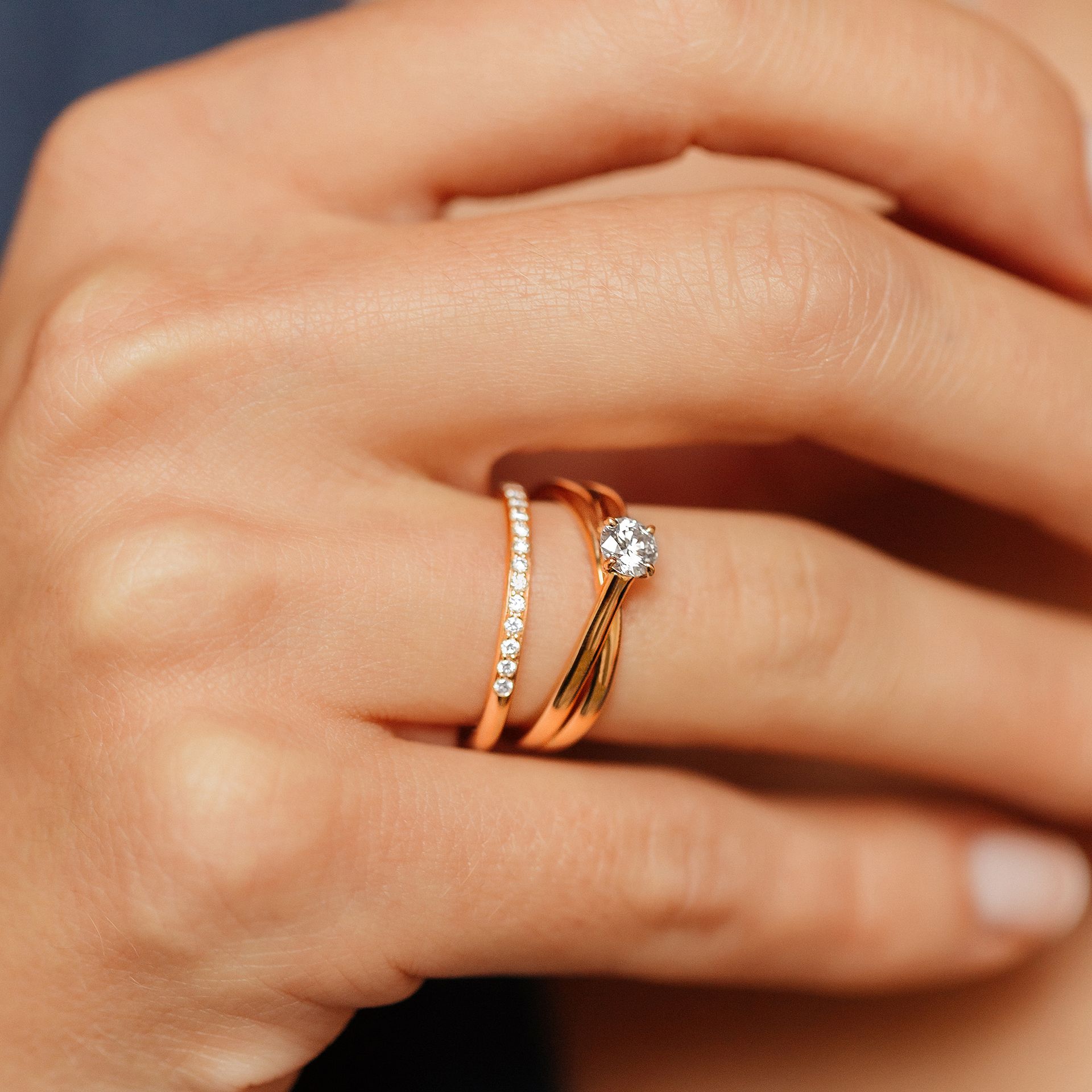 Solitaire Kokoro Diamant de Synthèse
