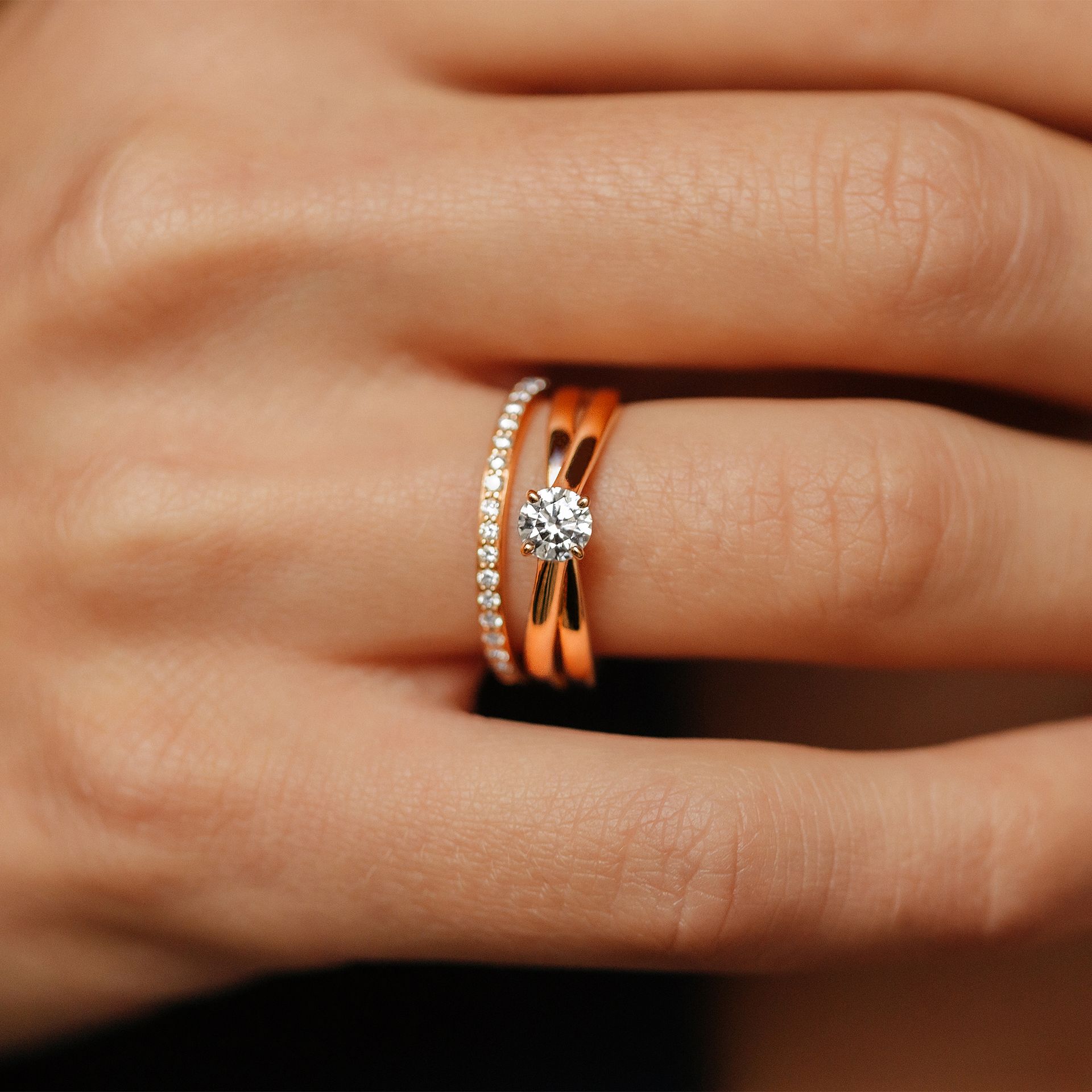 Solitaire Kokoro Diamant de Synthèse