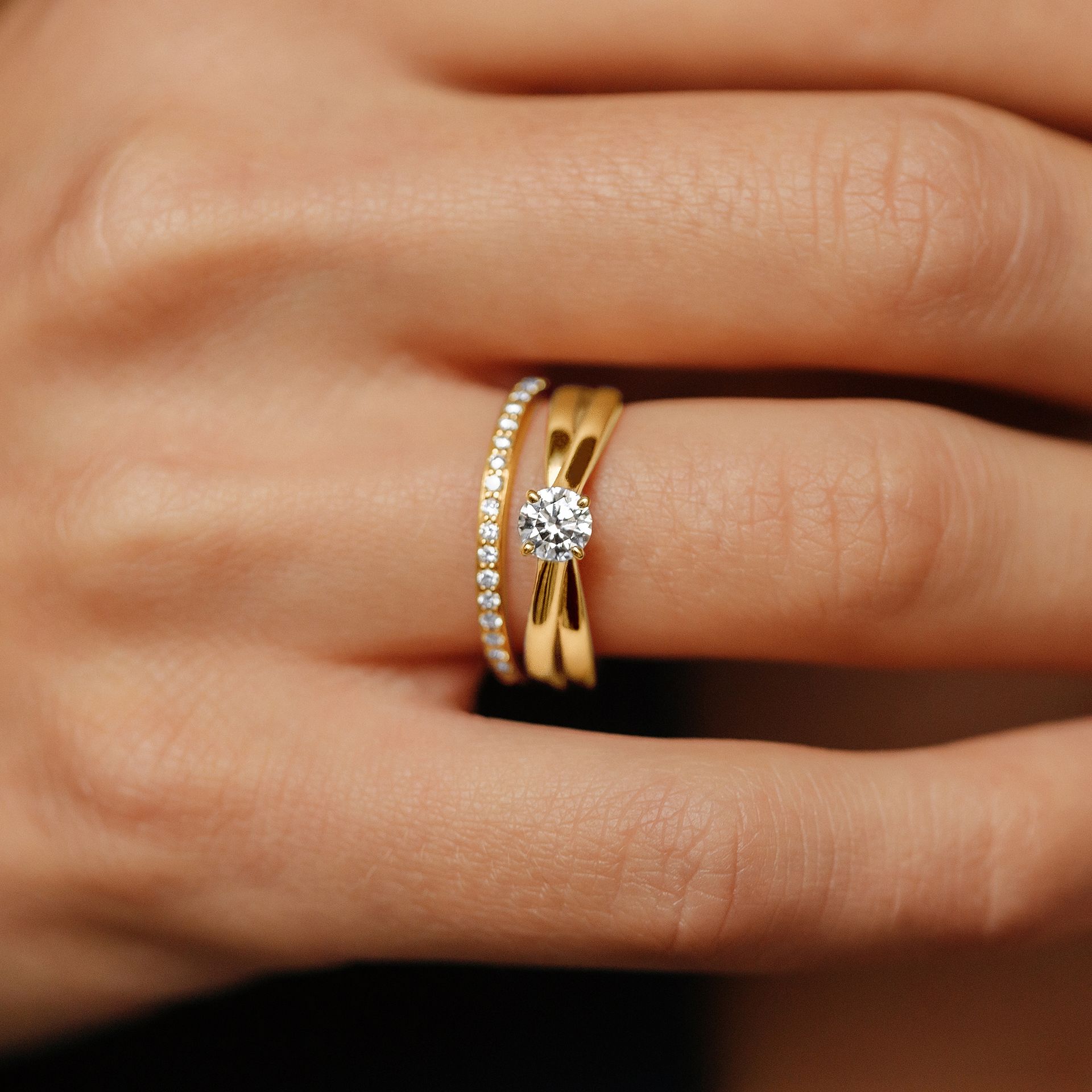 Solitaire Kokoro Diamant de Synthèse