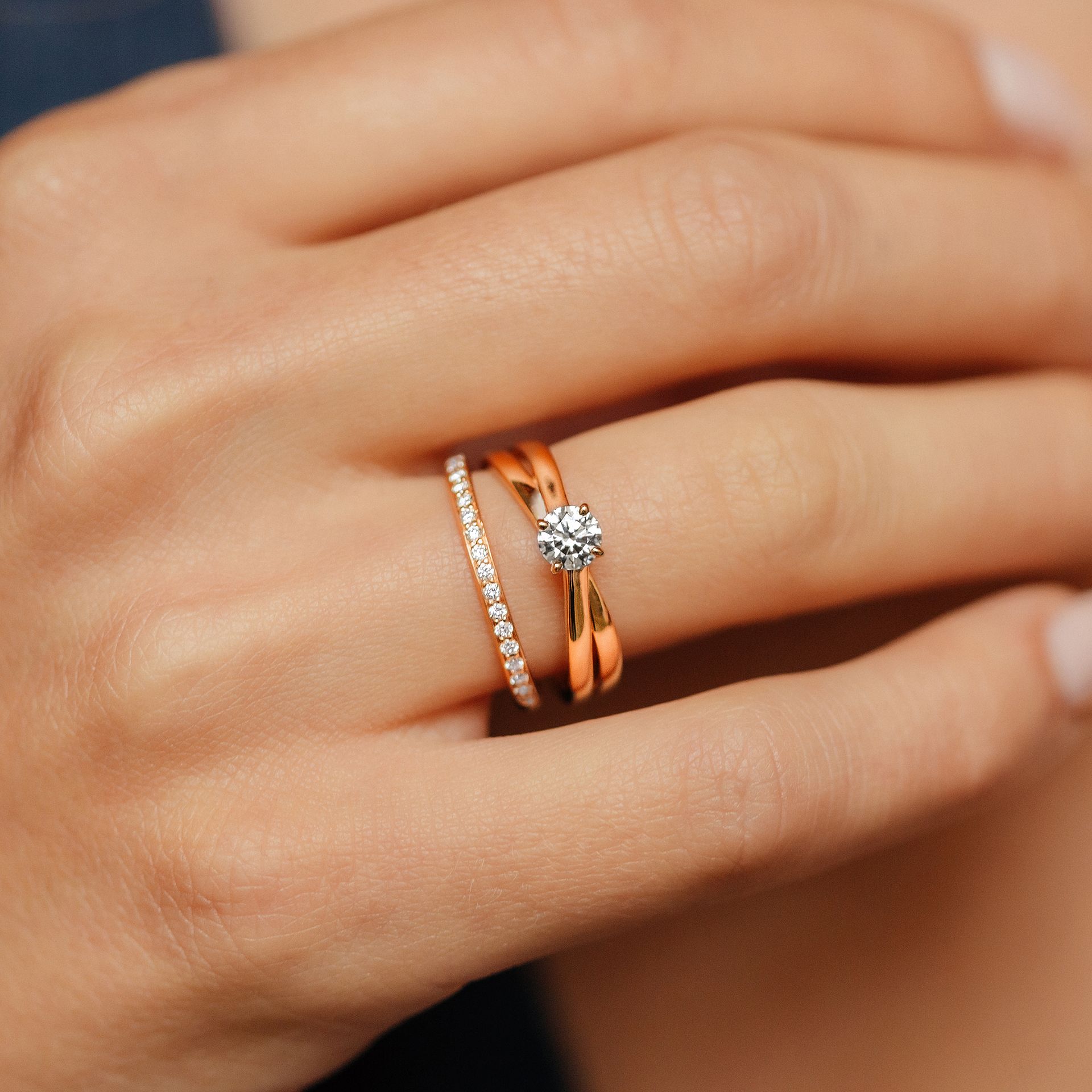 Solitaire Kokoro Diamant de Synthèse