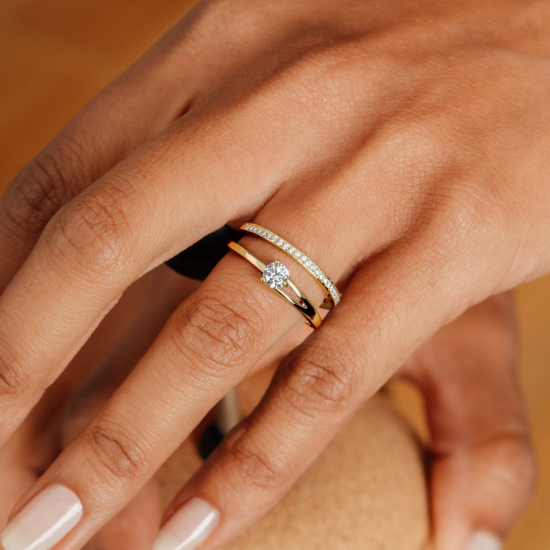 Solitaire Étoile Diamant de Synthèse 0.15 carat