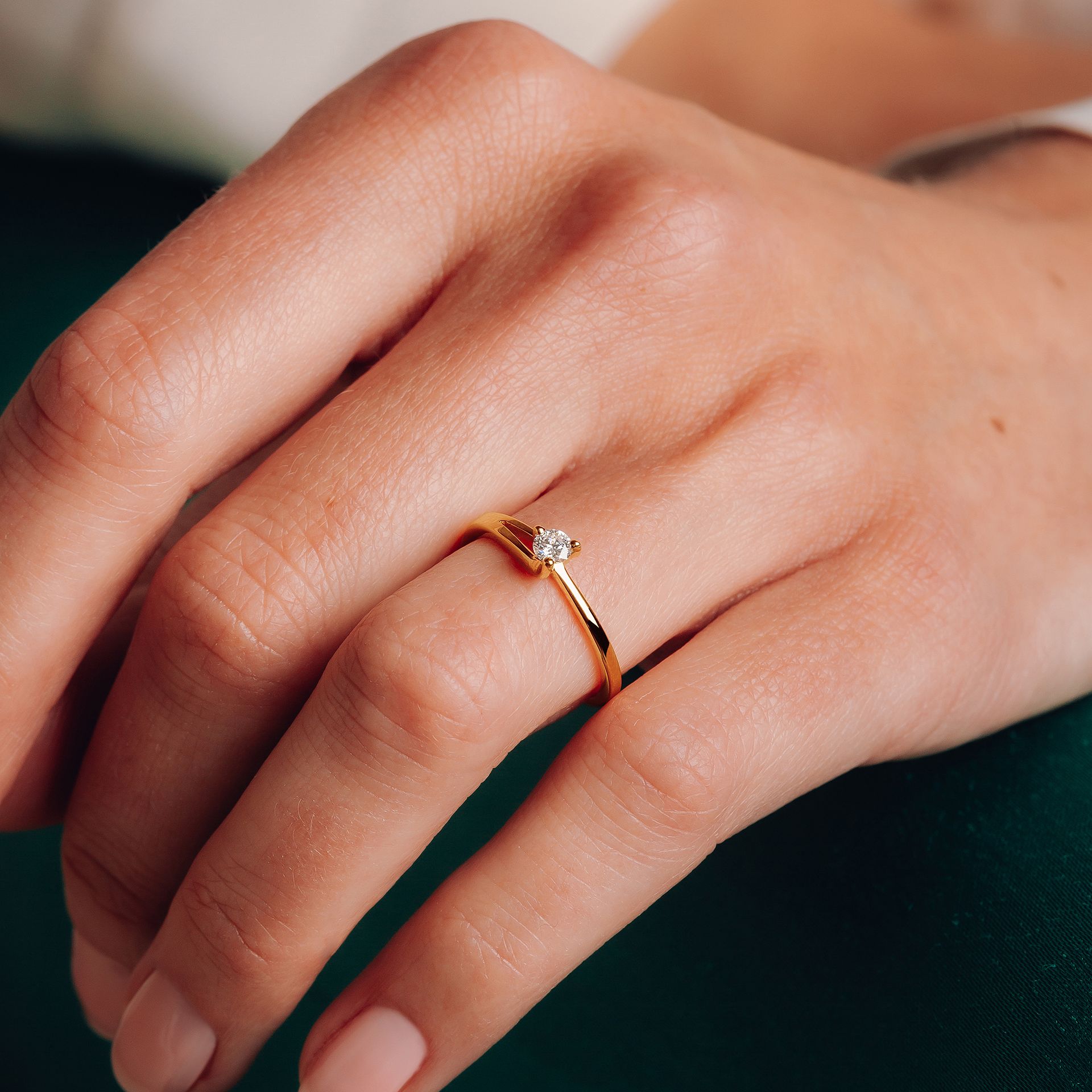 Solitaire Étoile Diamant de Synthèse 0.15 carat