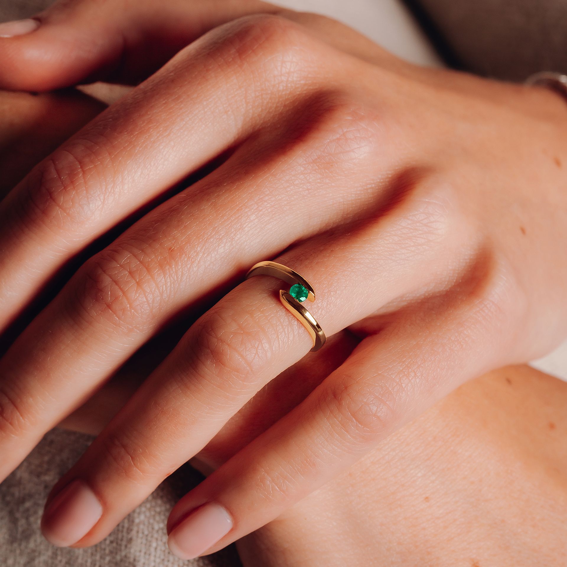 Solitaire Jane Émeraude 3.5 mm