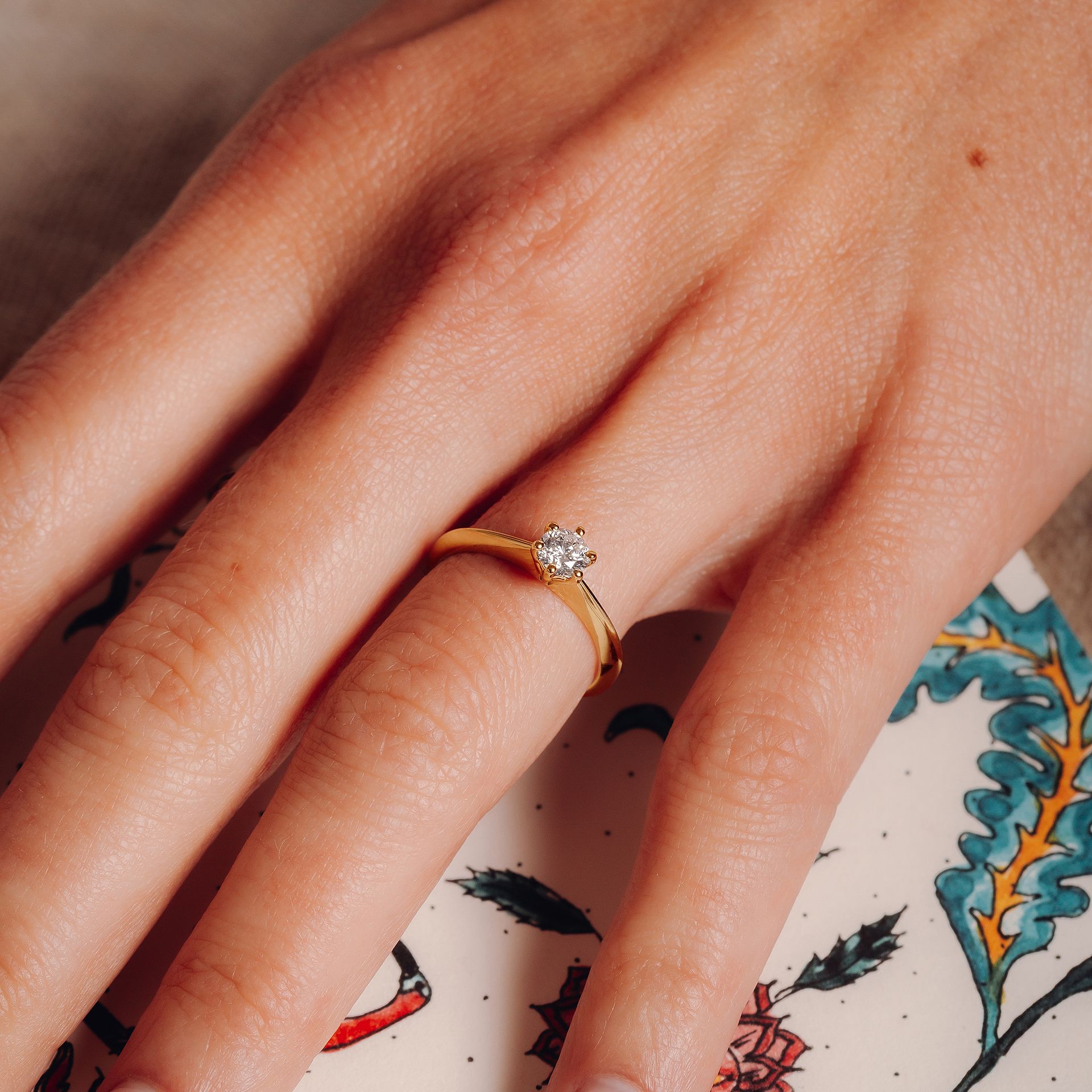 Solitaire Amy Éclat Diamant de Synthèse