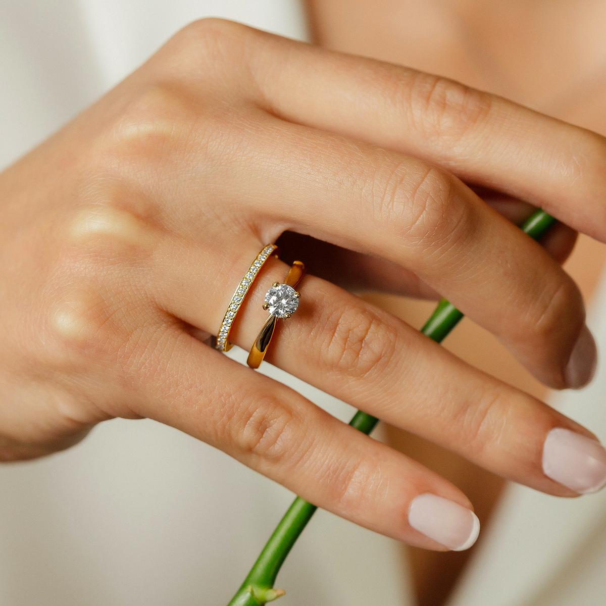 Solitaire Romance Iconique Diamant de Synthèse