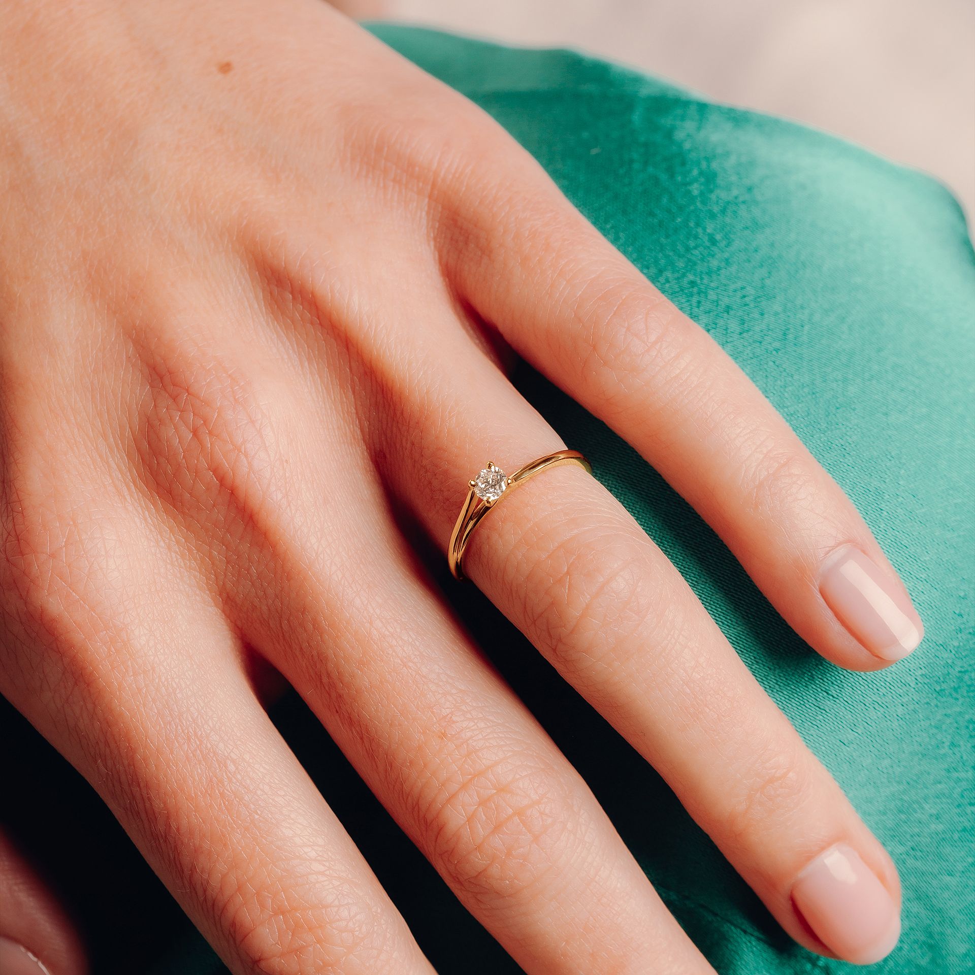 Solitaire Osaka Diamant de Synthèse 0.20 carat