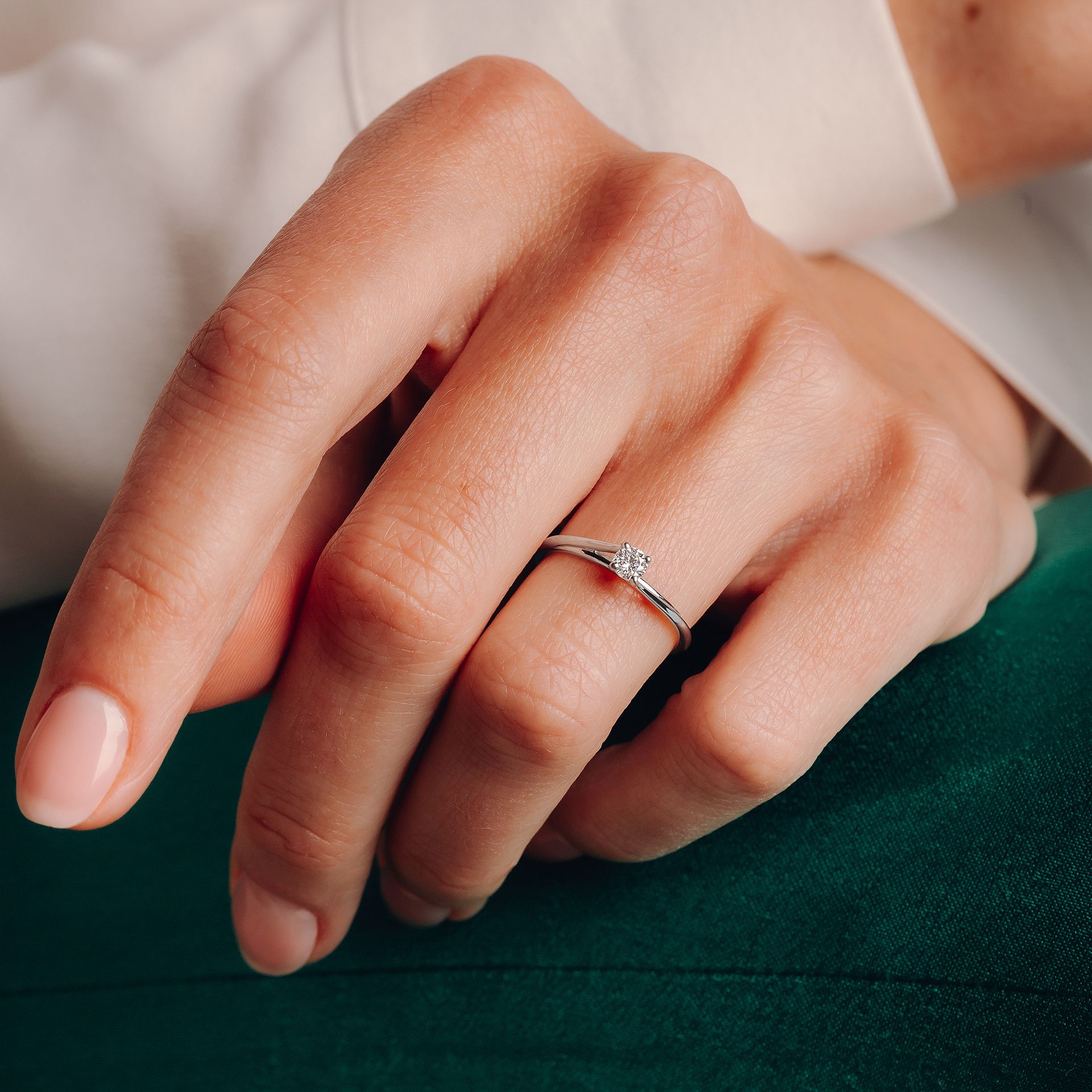 Solitaire Osaka Diamant de Synthèse 0.20 carat