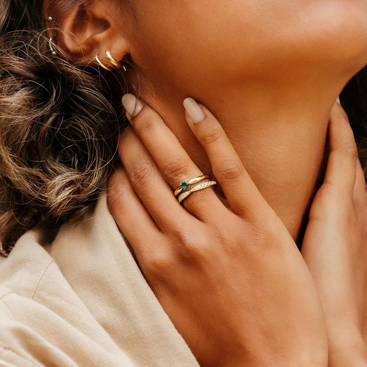 Solitaire Margot Émeraude 3.5 mm