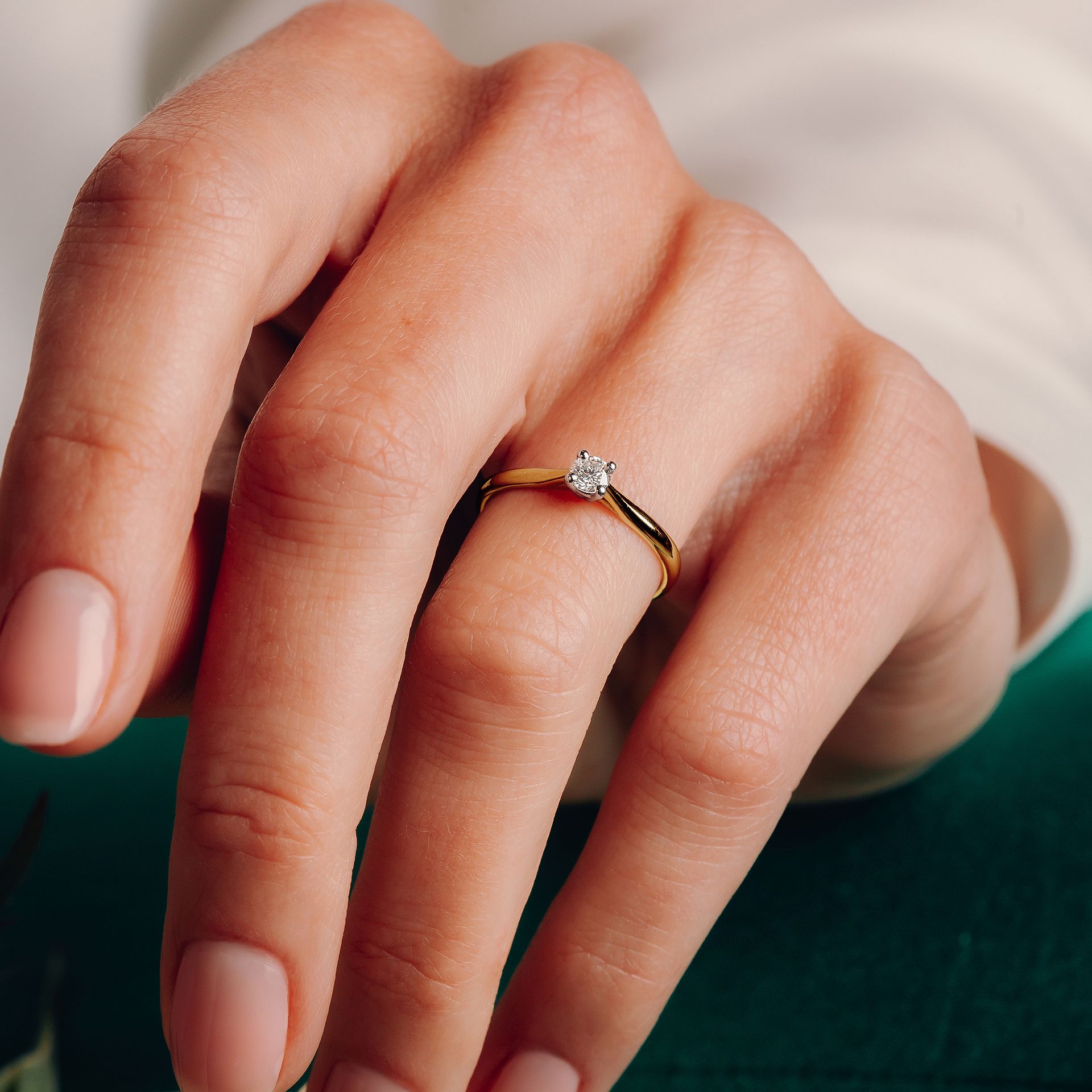 Solitaire Luna Diamant de Synthèse 0.20 carat