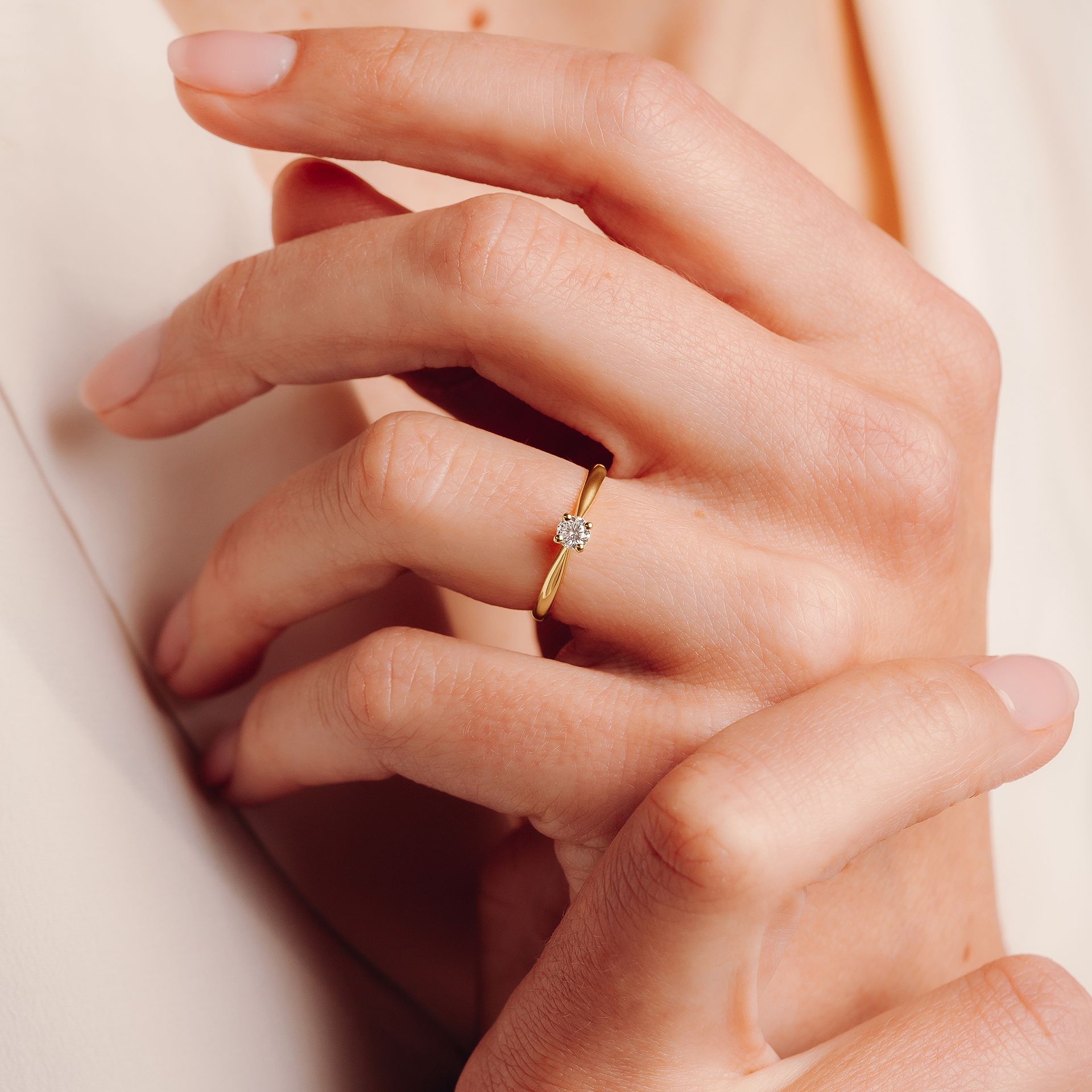 Solitaire Luna Diamant de Synthèse 0.20 carat