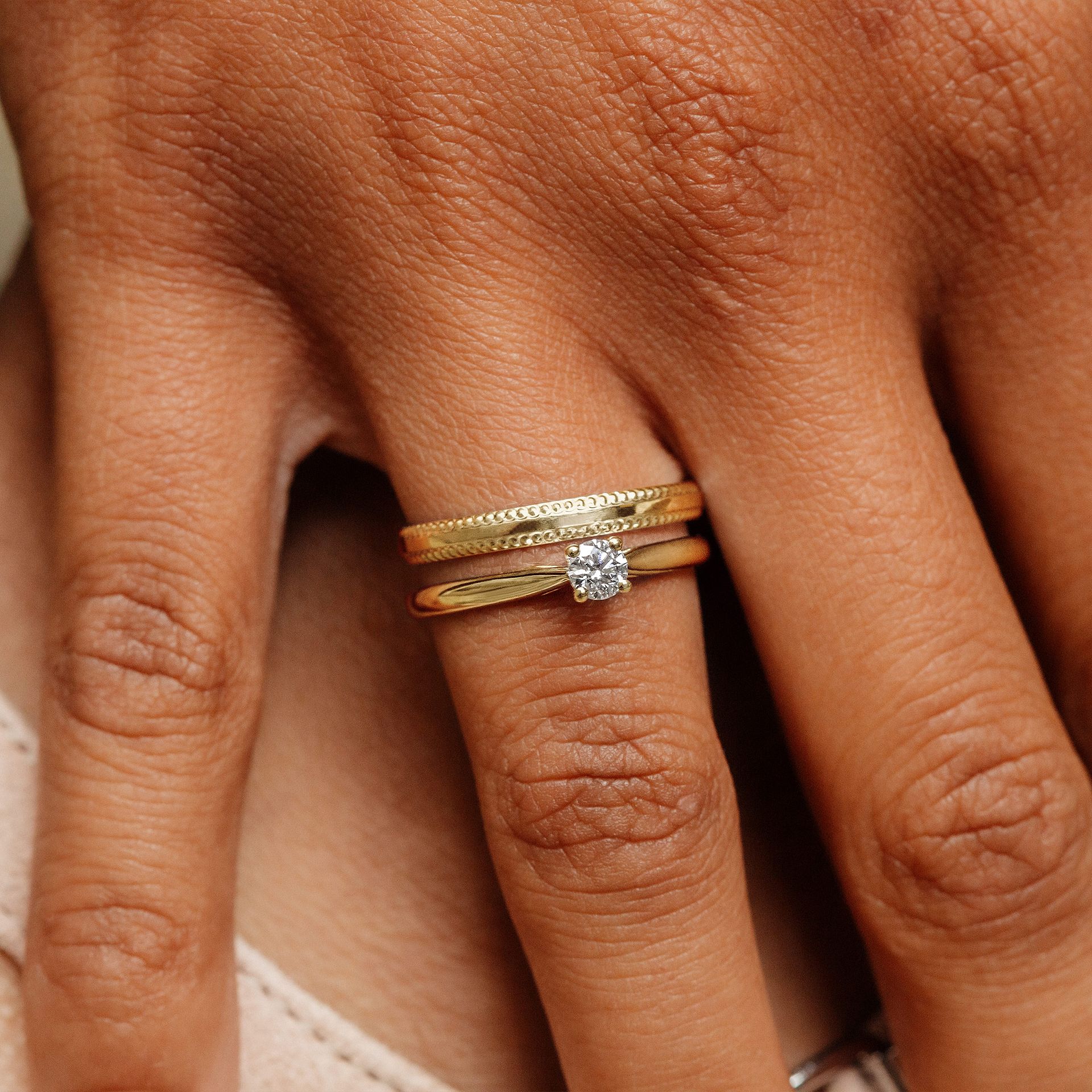 Solitaire Luna Diamant de Synthèse 0.20 carat