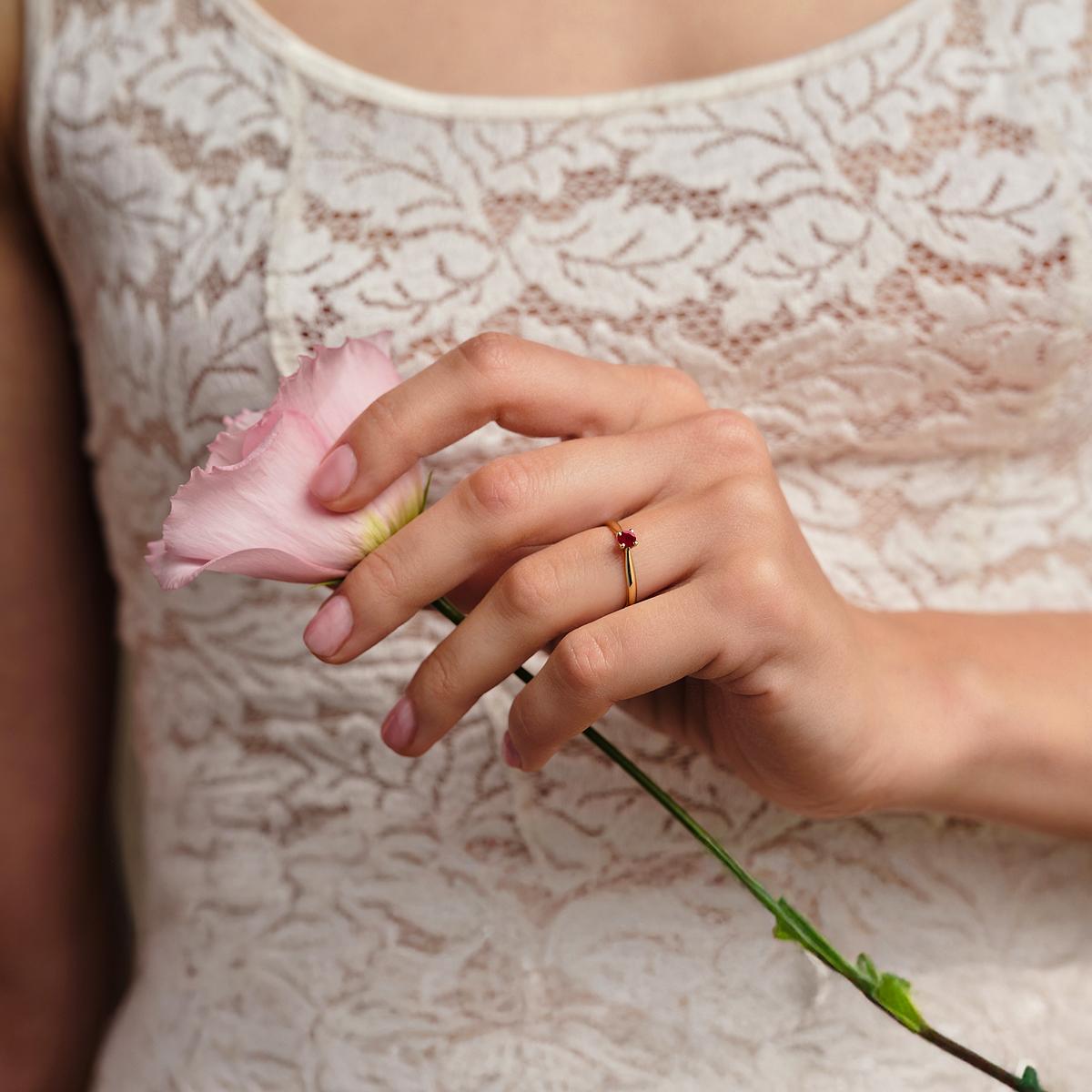 Solitaire Luna Rubis 3.5 mm