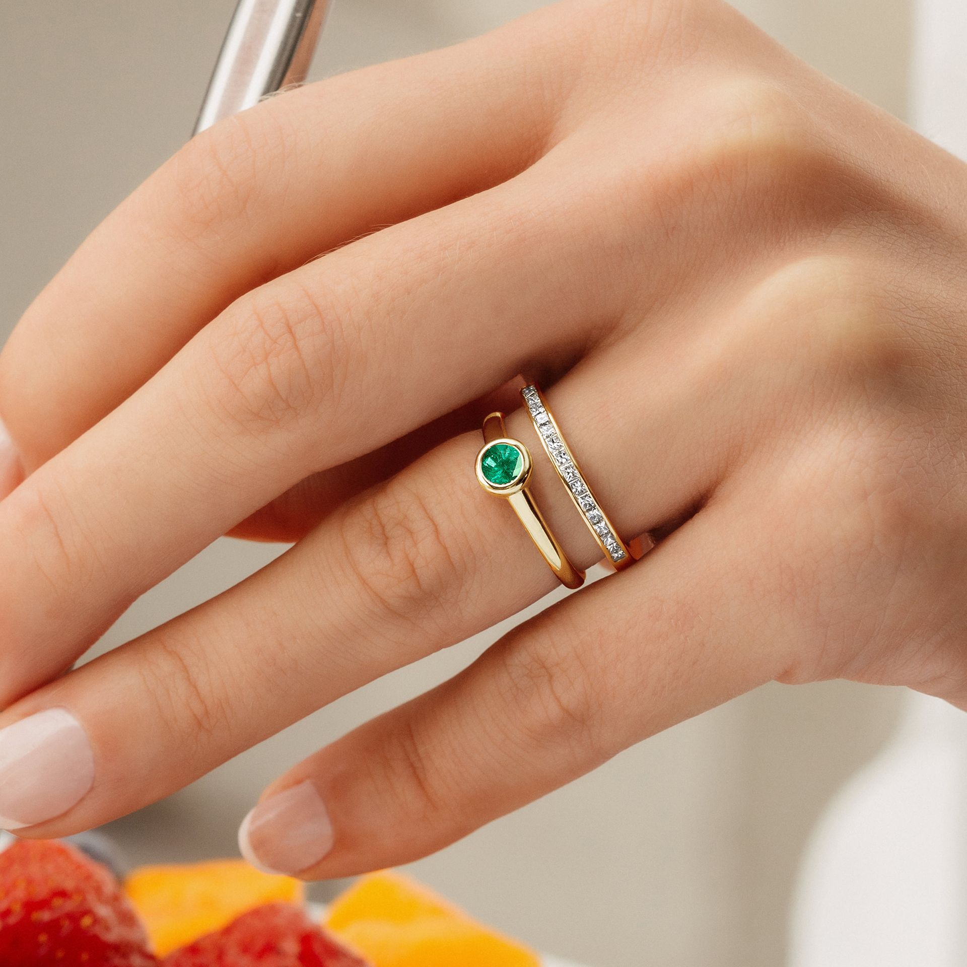 Solitaire Chloé Émeraude