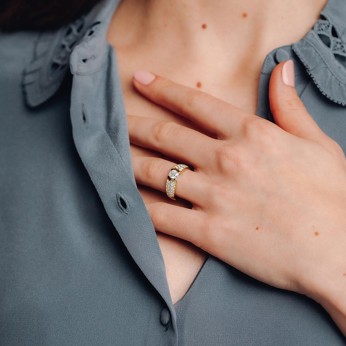 Solitaire Pavé Lovelace Diamant de Synthèse