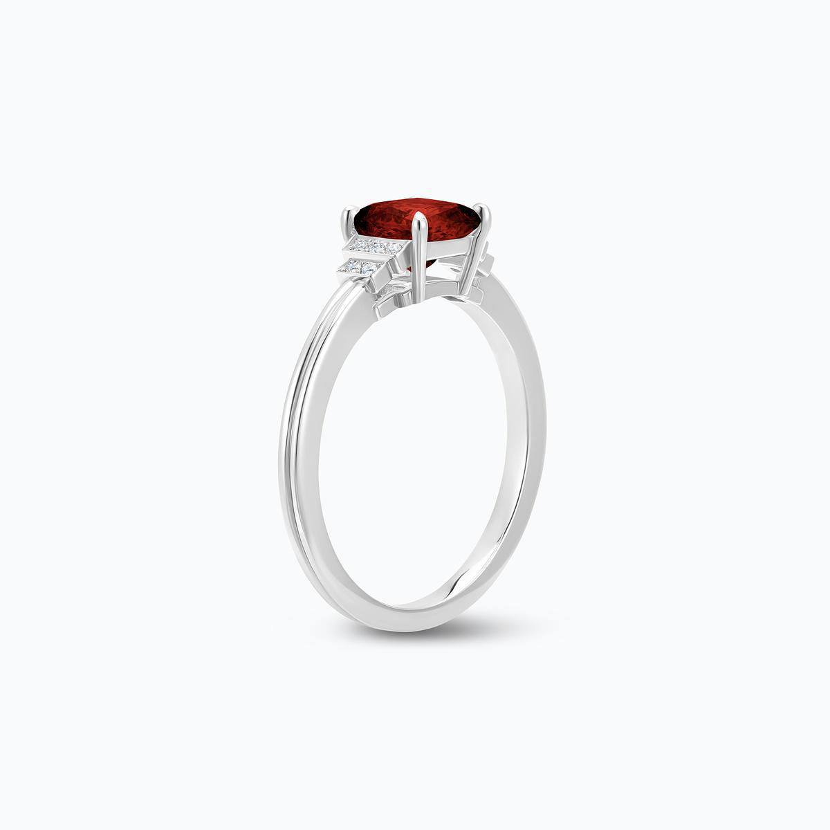 Solitaire Shirley Grenat 5 x 5 mm