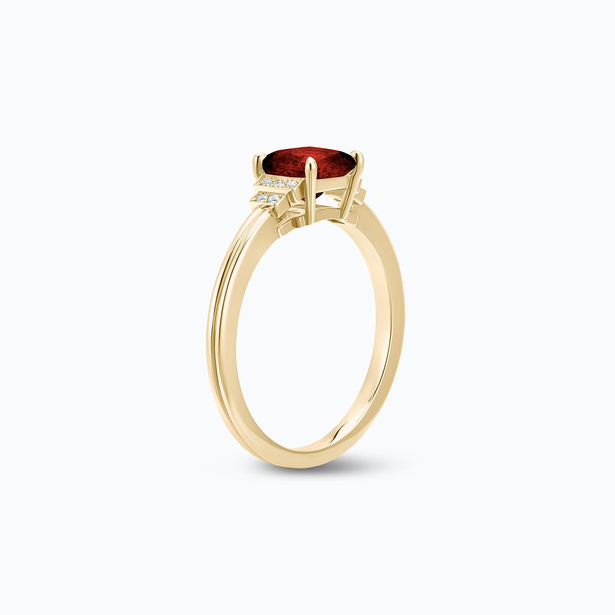 Solitaire Shirley Grenat 5 x 5 mm