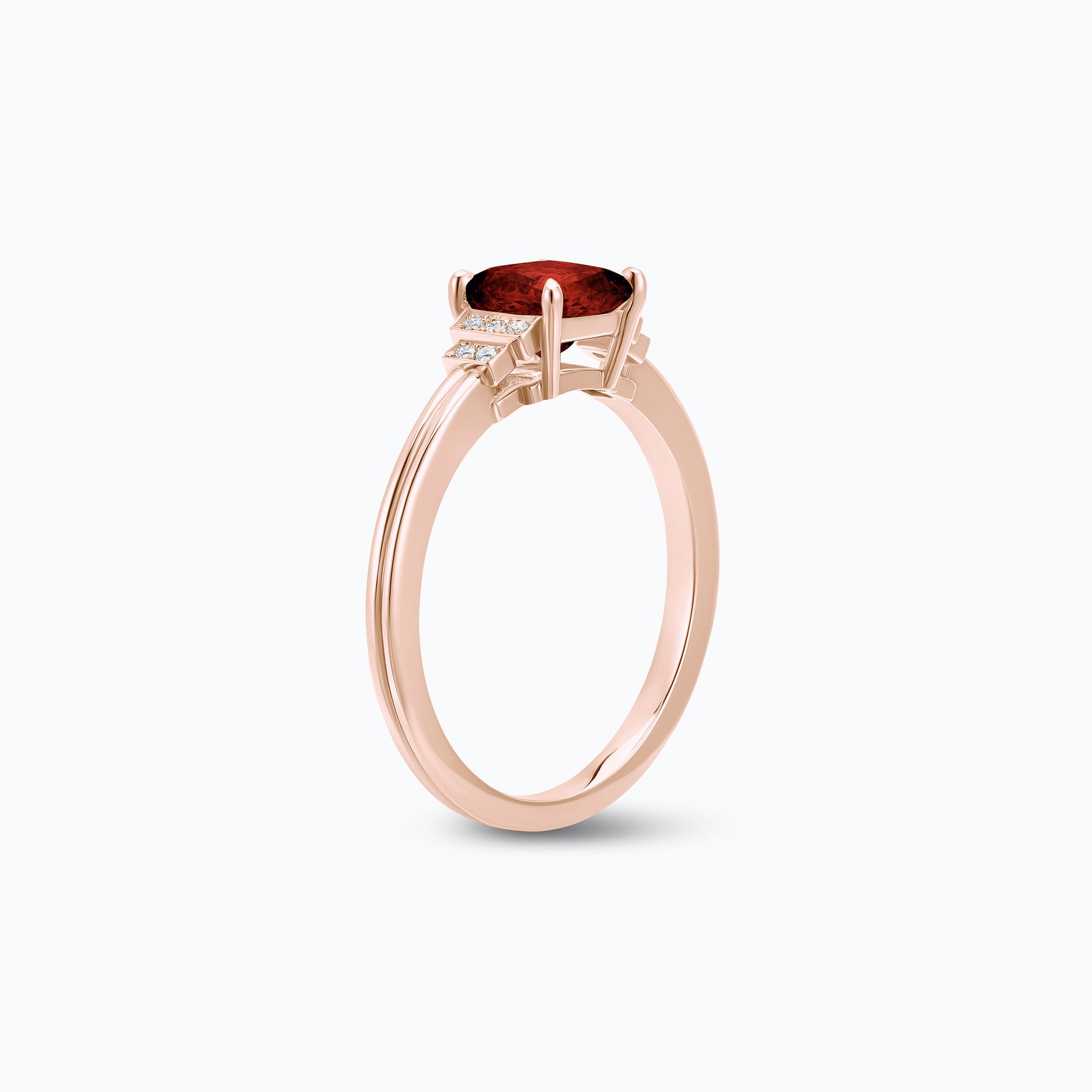 Solitaire Shirley Grenat 5 x 5 mm