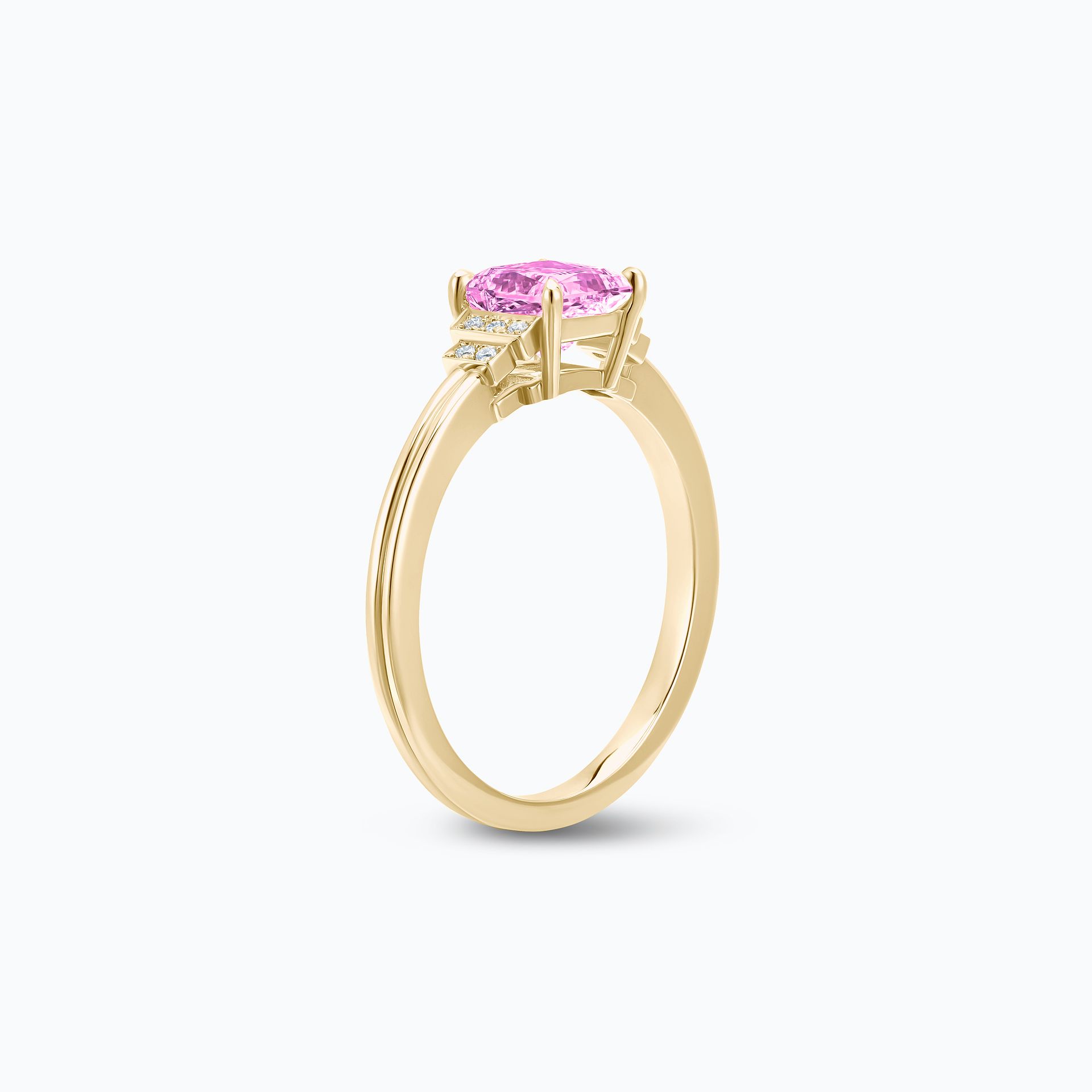 Solitaire Shirley Saphir Rose 5 x 5 mm