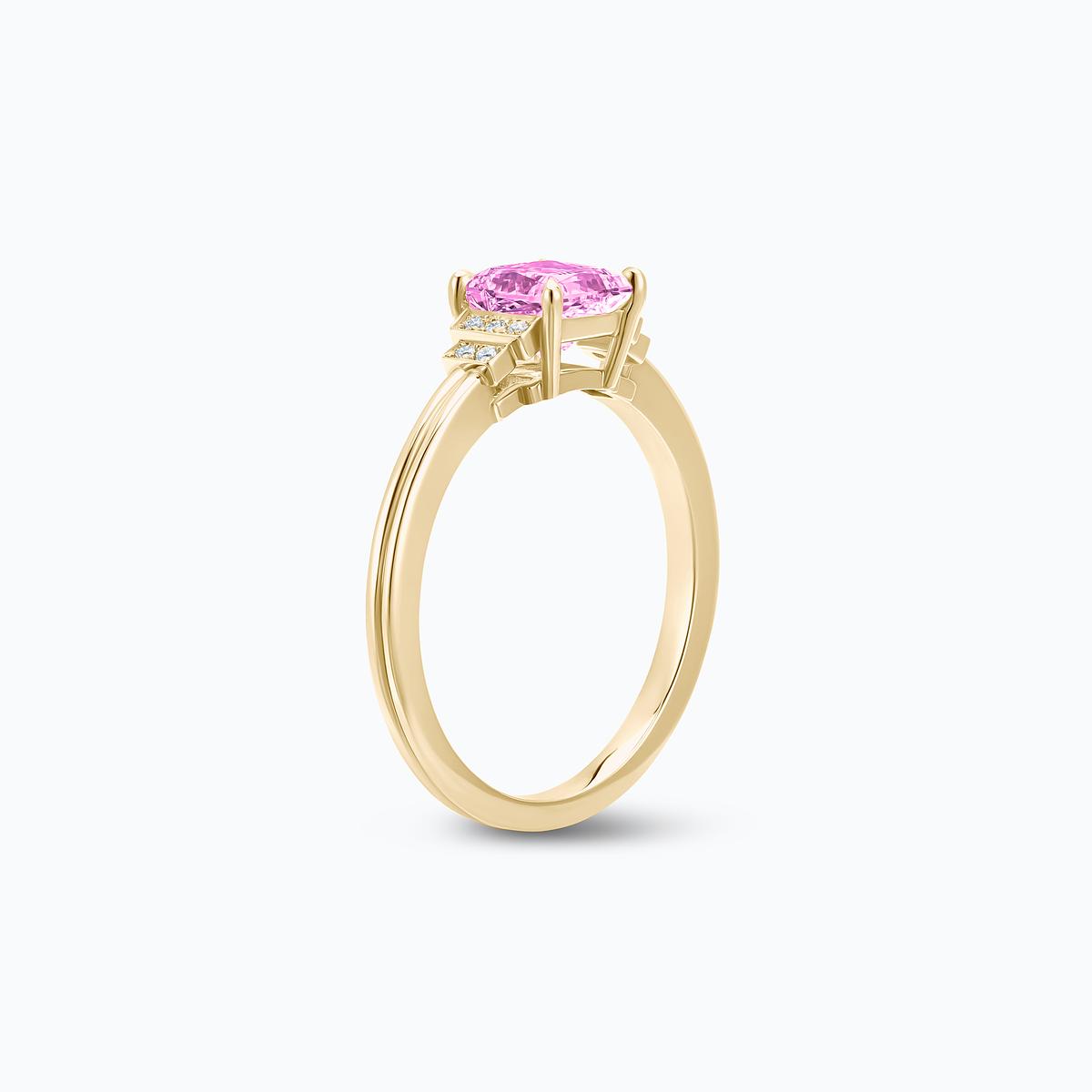 Solitaire Shirley Saphir Rose 5 x 5 mm