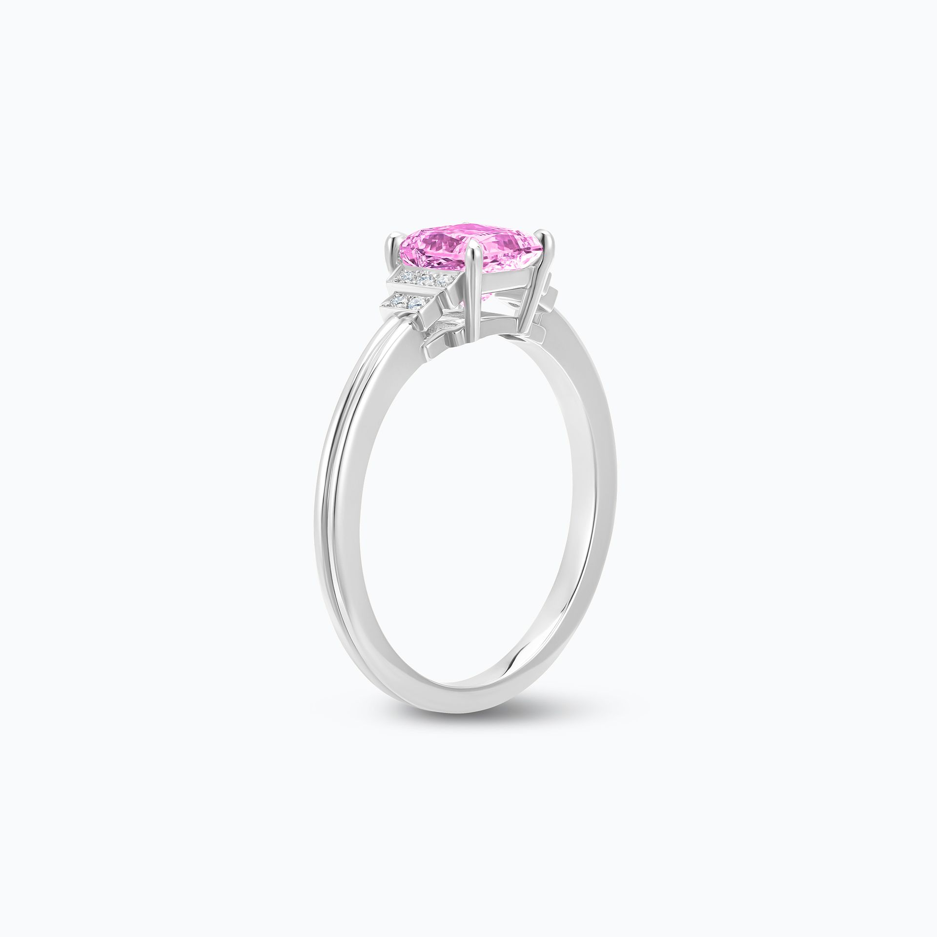 Solitaire Shirley Saphir Rose 5 x 5 mm