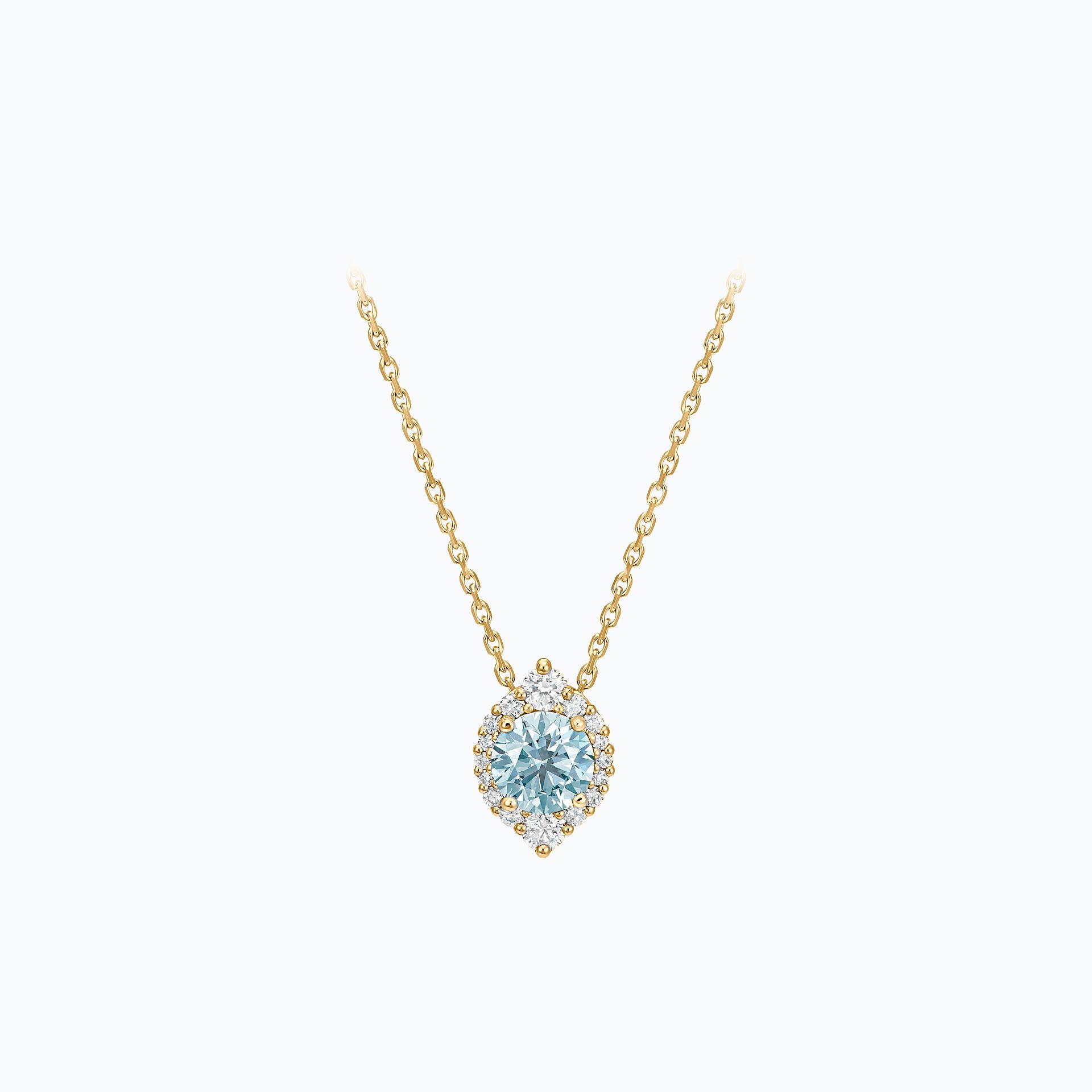 Collier Minerva Diamant de Synthèse Bleu